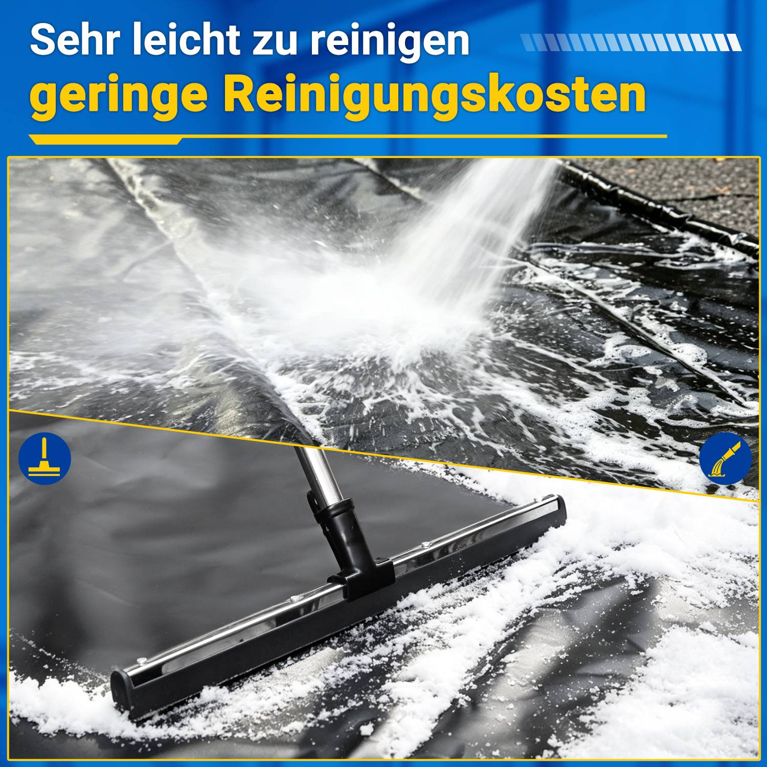 Garagenbodenmatte 500 x 240CM, rutschfeste Garagenmatte, wasserdichte Automatte aus PVC, Garagenboden Öl Auffangmatte Bodenschutz Bodenplatten für