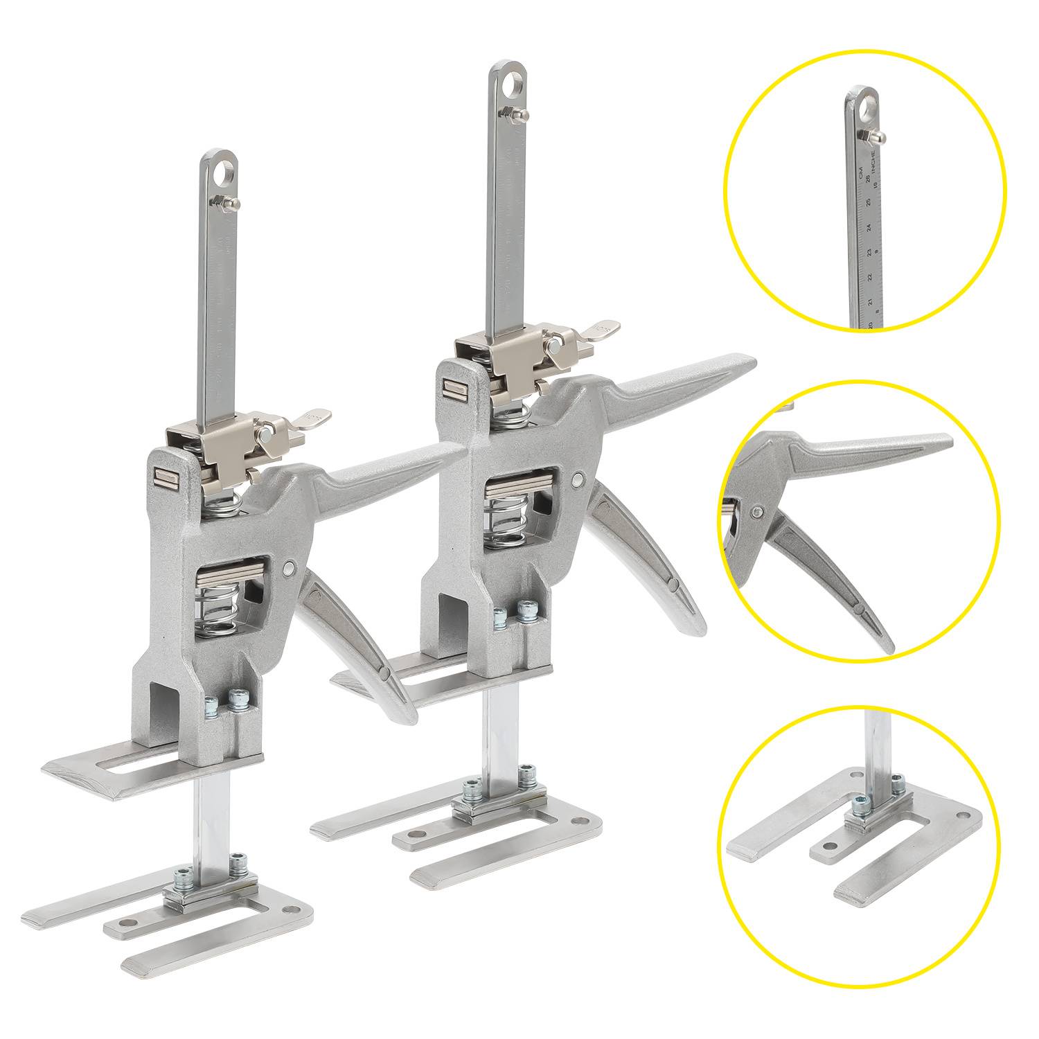 2x Handwerkzeugheber Schrankheber Hebevorrichtung bis 150kg 0-145mm