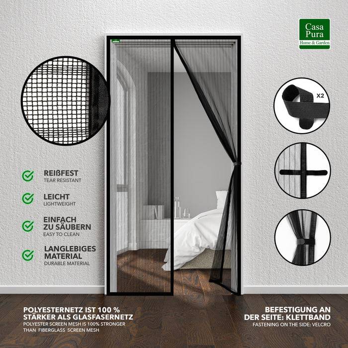 FLOORDIREKT Fliegengitter Sam - Insektenschutz für Balkontüren - 90 x 210 cm