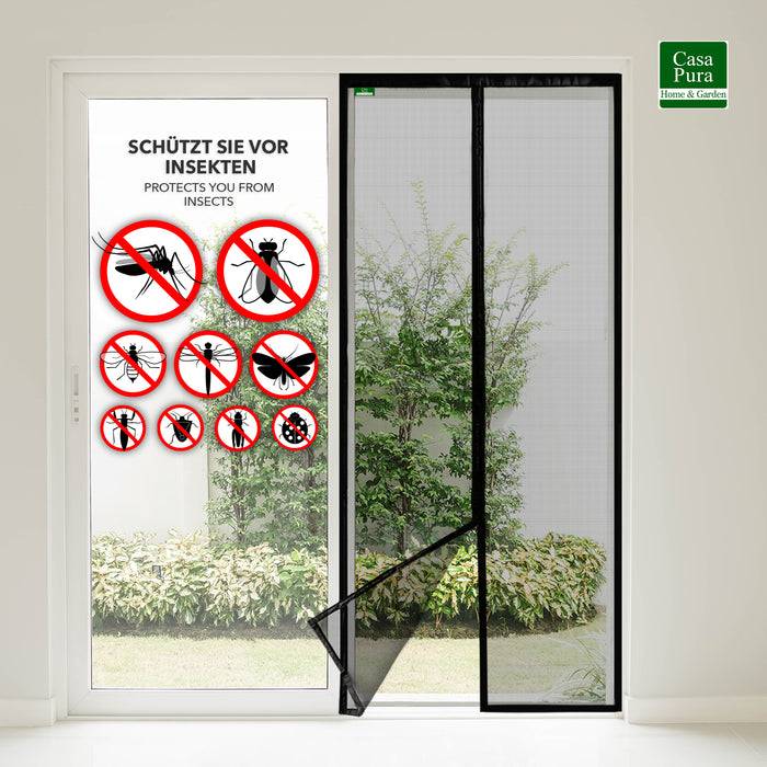 FLOORDIREKT Fliegengitter Sam - Insektenschutz für Balkontüren - 90 x 220 cm