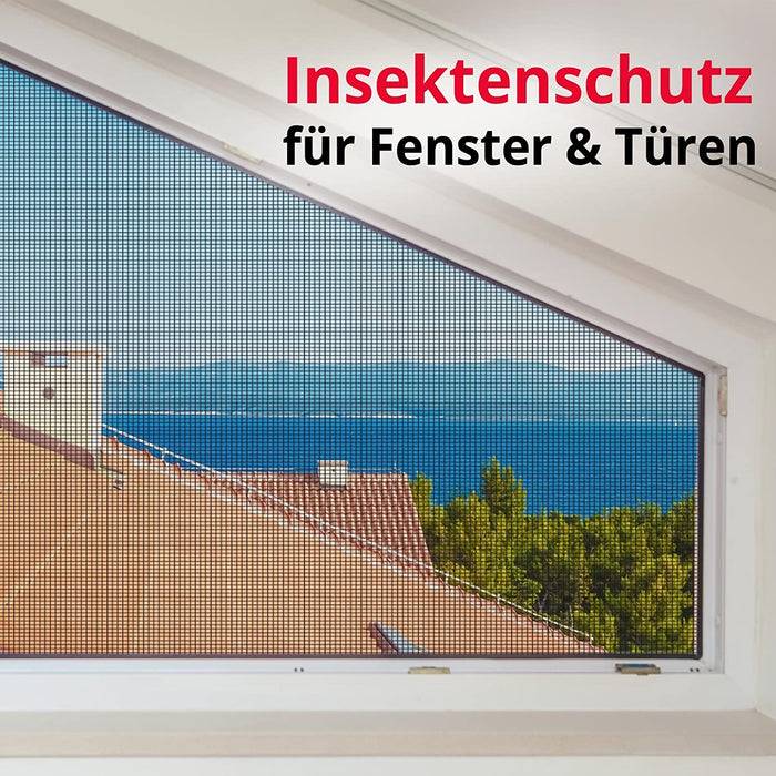 FLOORDIREKT Fliegengitter - Insektenschutz für Türen und Fenster - 1 x 3 m