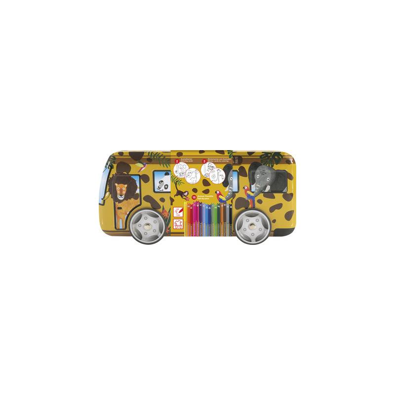 EBERHARD FABER Fasermaler-Set Animal COLORI,Metallbus Safari