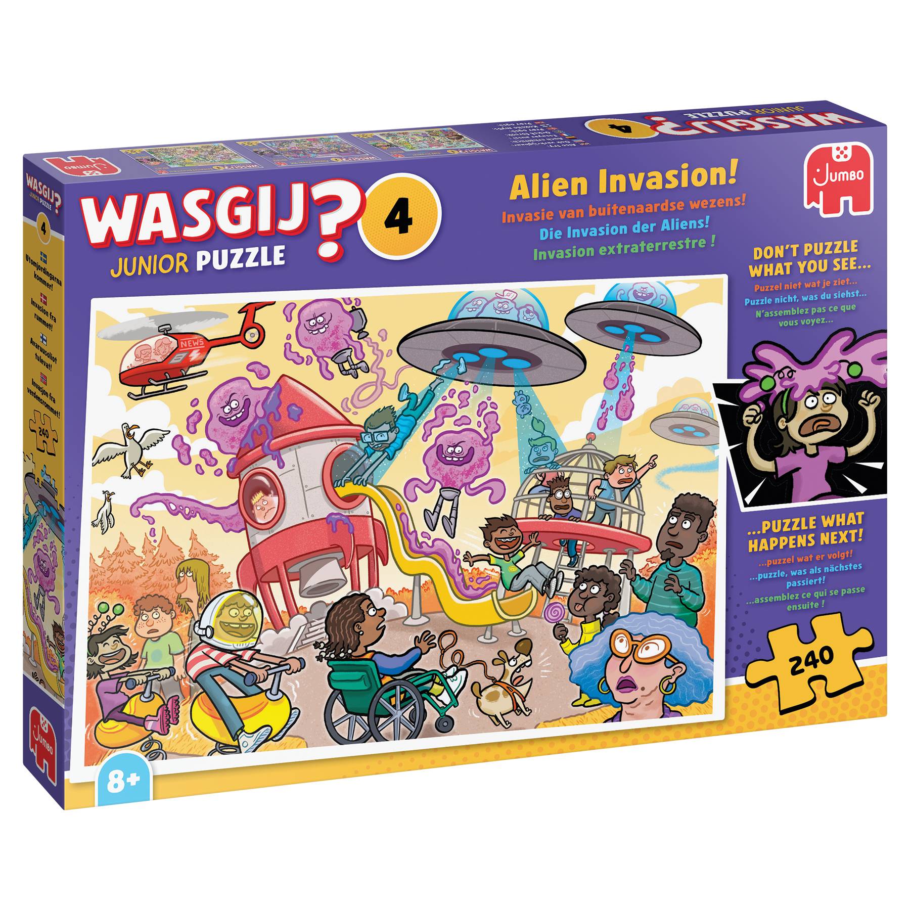 Wasgij Junior 4 - Die Invasion der Aliens! (240 Teile Puzzle)