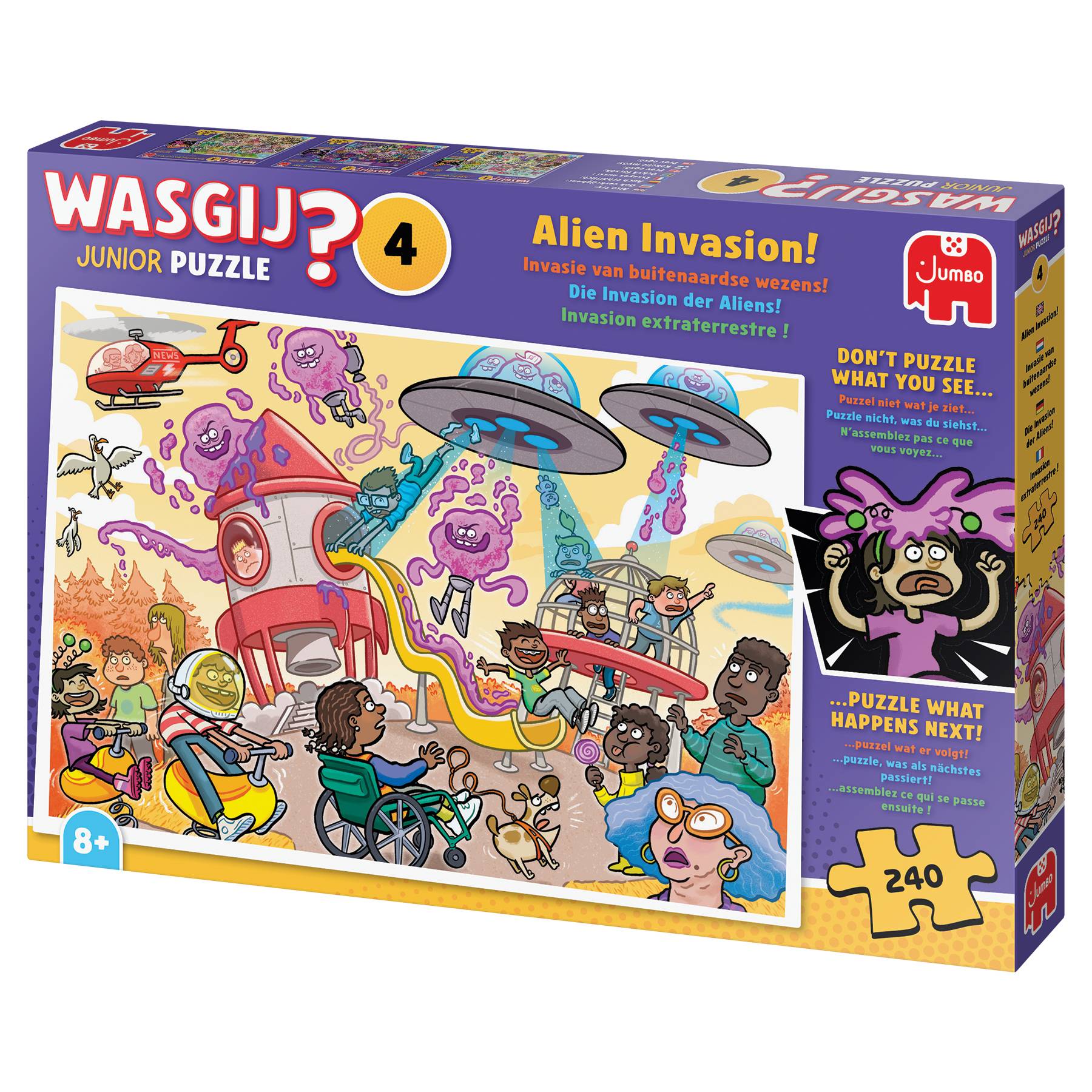 Wasgij Junior 4 - Die Invasion der Aliens! (240 Teile Puzzle)