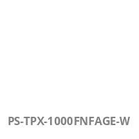 Produktetikett mit Modellnummer „PS-TPX-1000FNFAGE-W