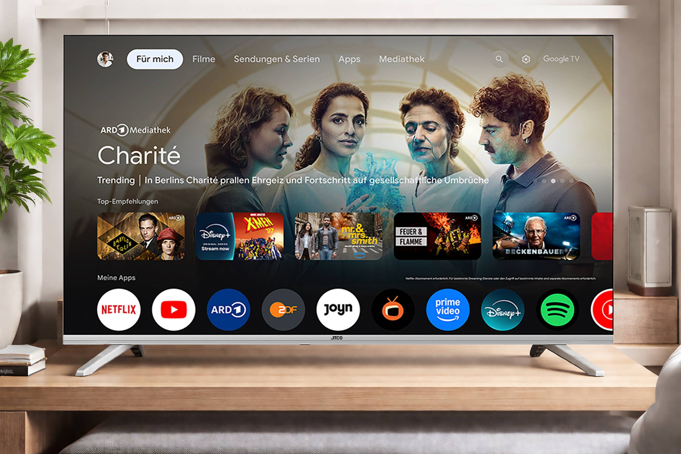 JTC-24 32 Zoll / 80 cm QLED Smart Fernseher JTCSQ32H39330G, Android TV, Play Store, Google Sprachsteuerung, Triple Tuner, Bluetooth