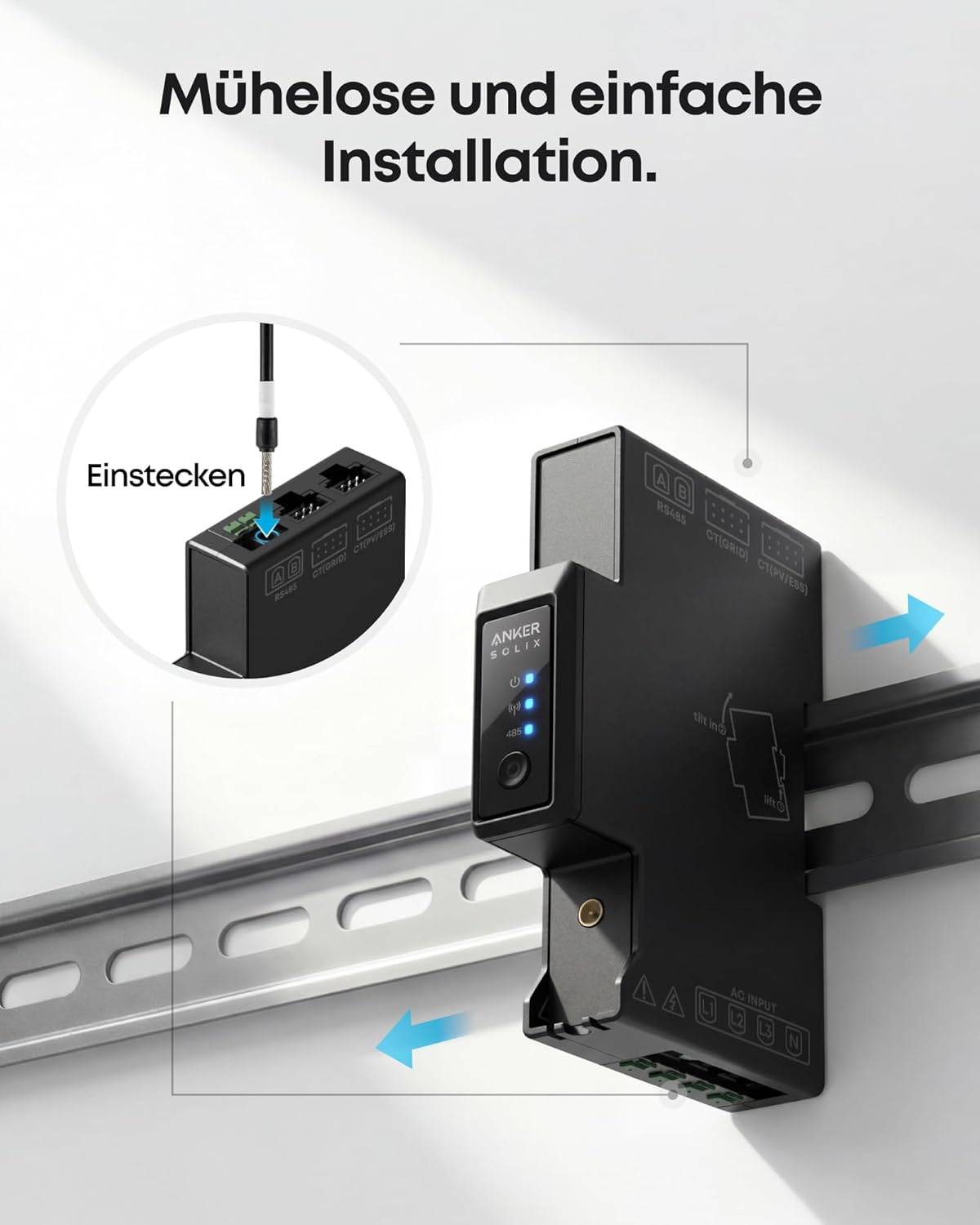 Anker SOLIX Smart Meter Gen 2 (Dreiphasig) - Intelligente Energieüberwachung für PV & Speicher