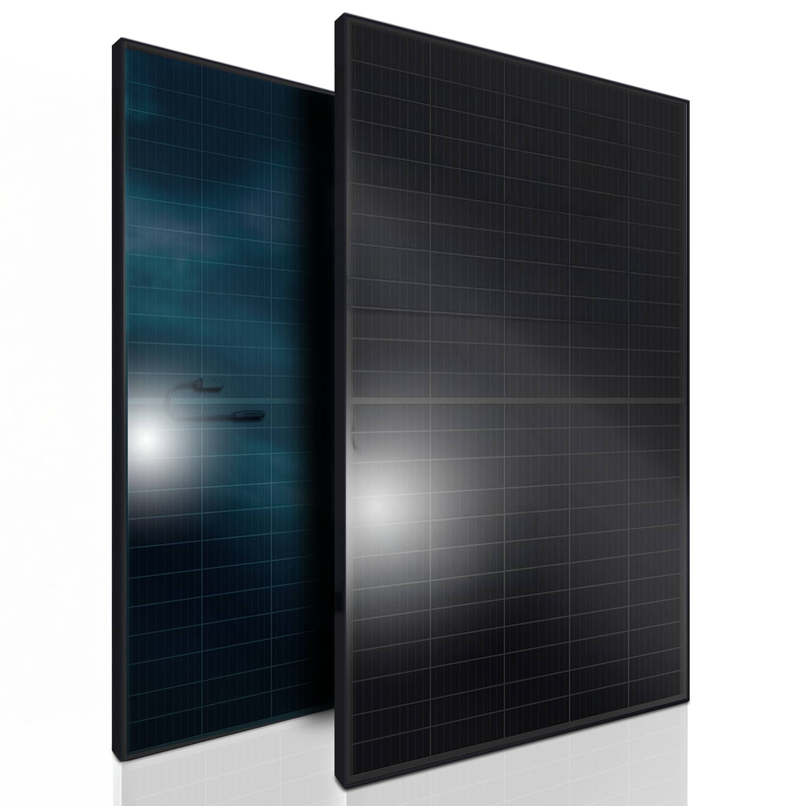 Solarmodul 2x460 Watt Full Black Bifazial Glas PV Modul Solarpanel PMax 920W