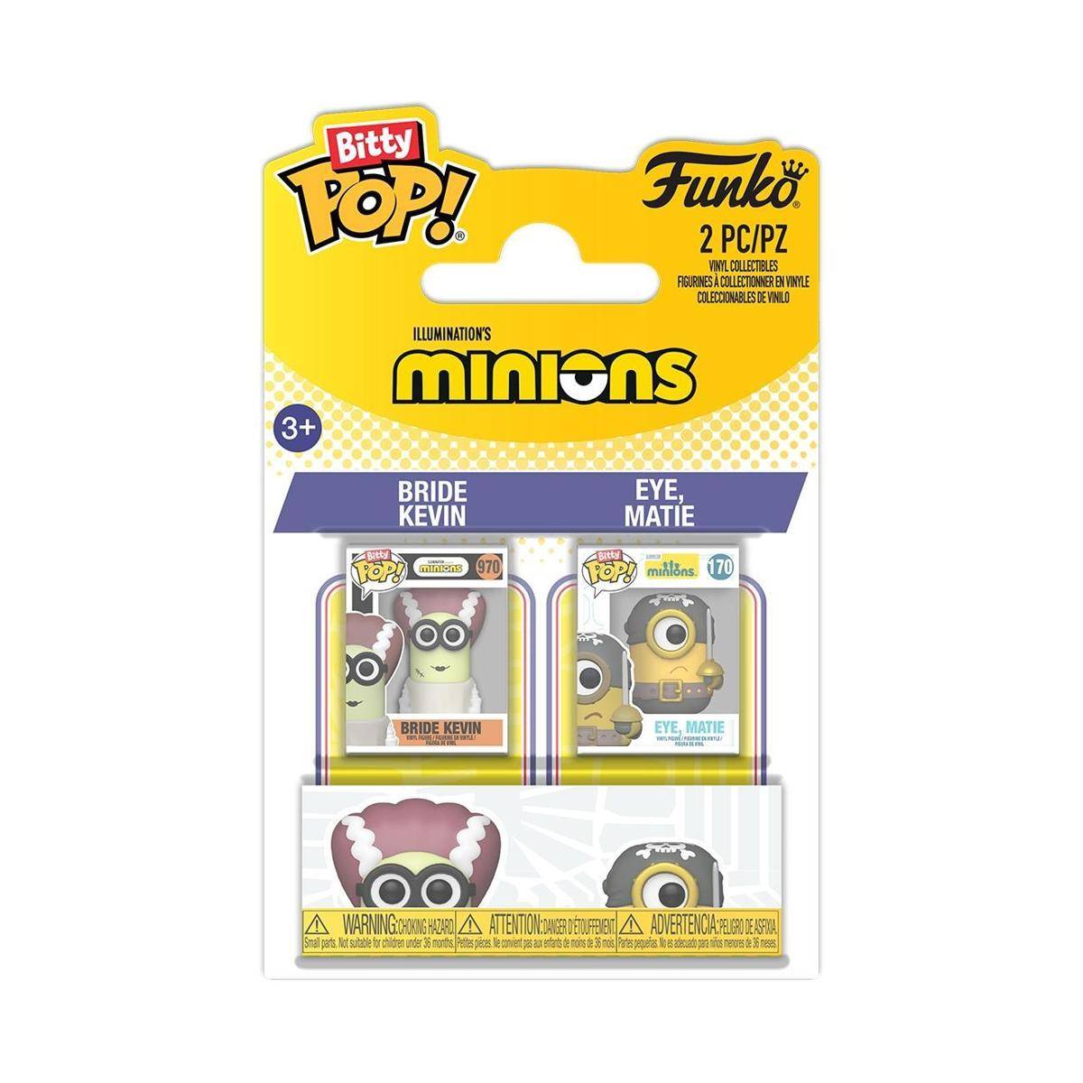FK94224 - Minions POP! Vinyl-Figuren 2er-Set: Bride Kevin & Eye, Matie (2,3 cm)