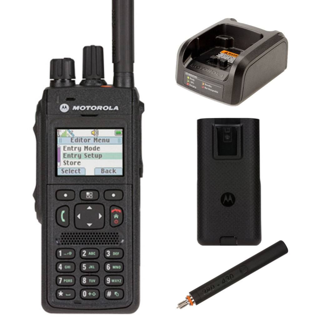 Motorola MTP3550 TETRA Handfunkgerät Antenne Akku 2200mAh Ladegerät MDH63PCH6TZ8BN
