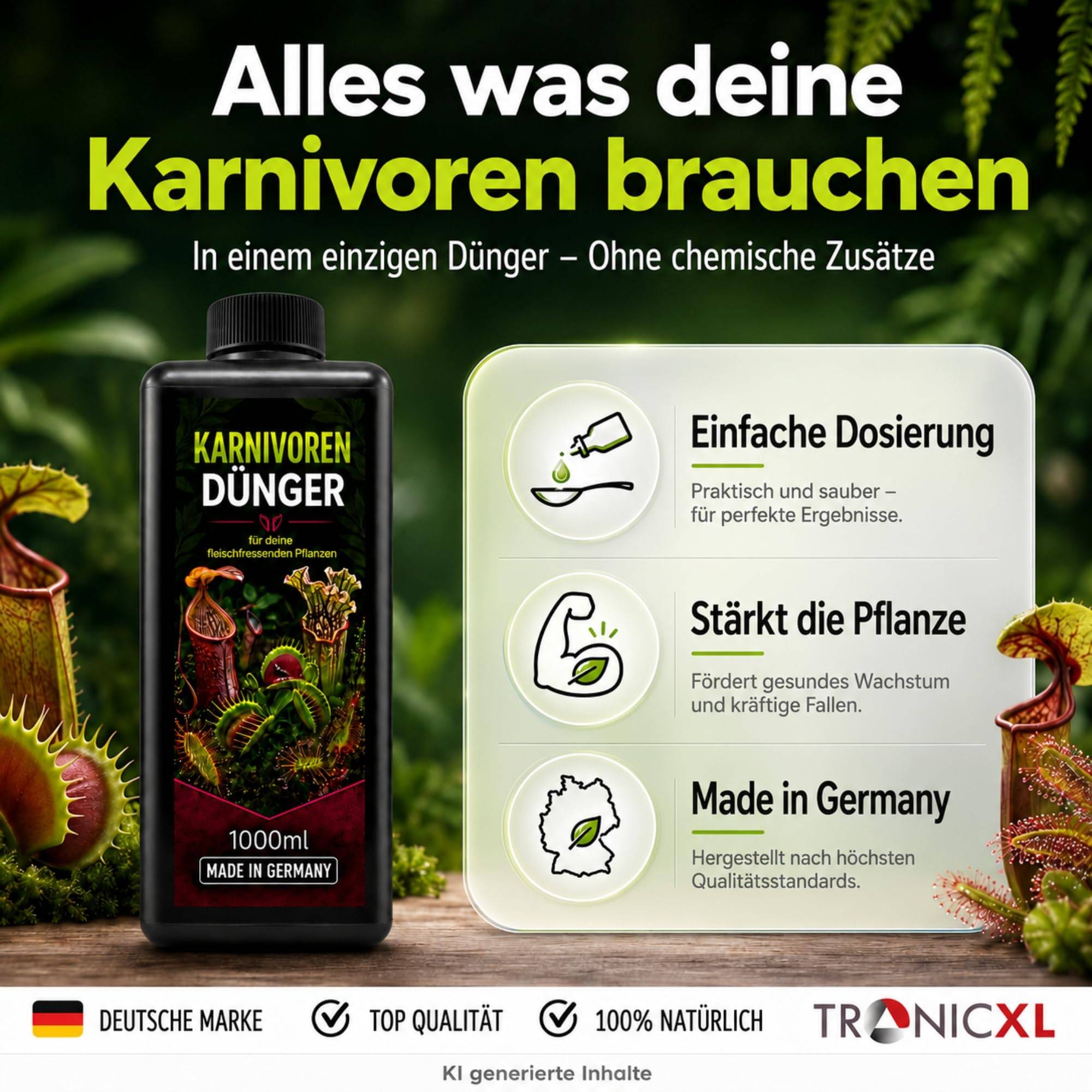 Karnivoren Dünger 1L für fleischfressende Pflanzen wie Venusfliegenfalle