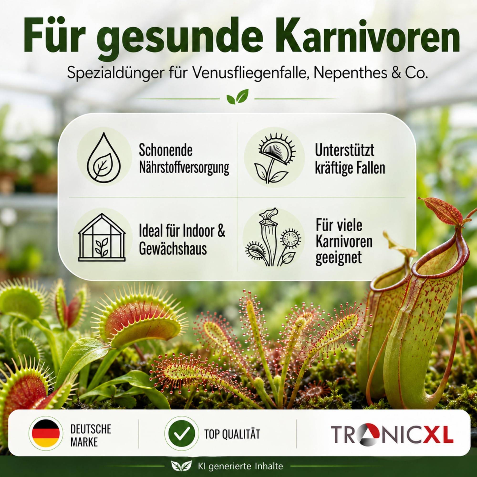 Karnivoren Dünger 1L für fleischfressende Pflanzen wie Venusfliegenfalle