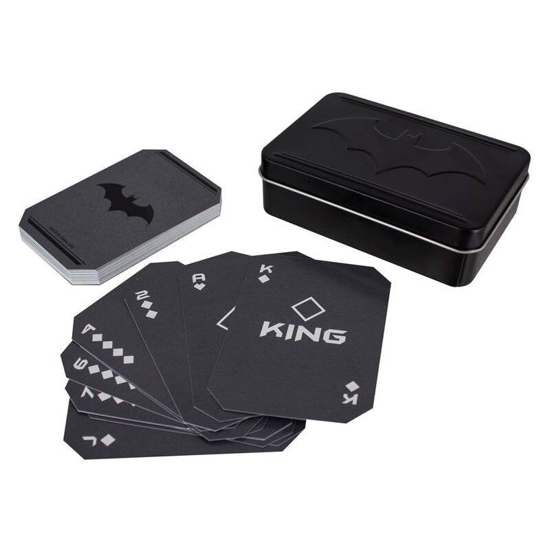 Batman-Kartenspiel in einer Metallbox