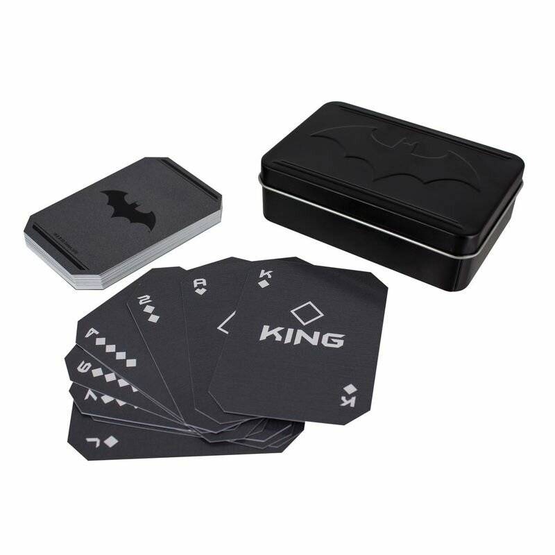 Batman-Kartenspiel in einer Metallbox