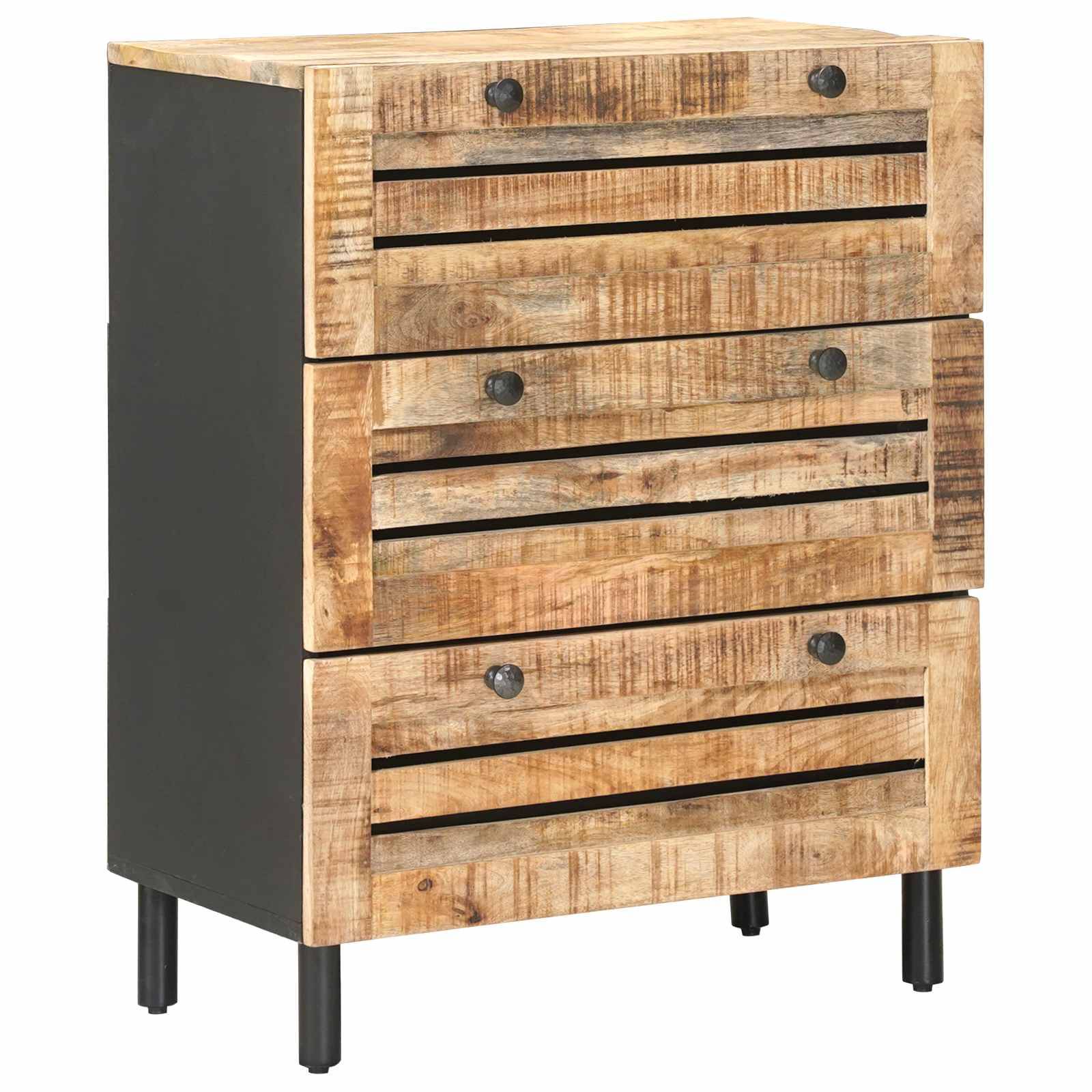 vidaXL Stauraumschränke 60 x 33 x 75 cm Massivholz Mango Natur