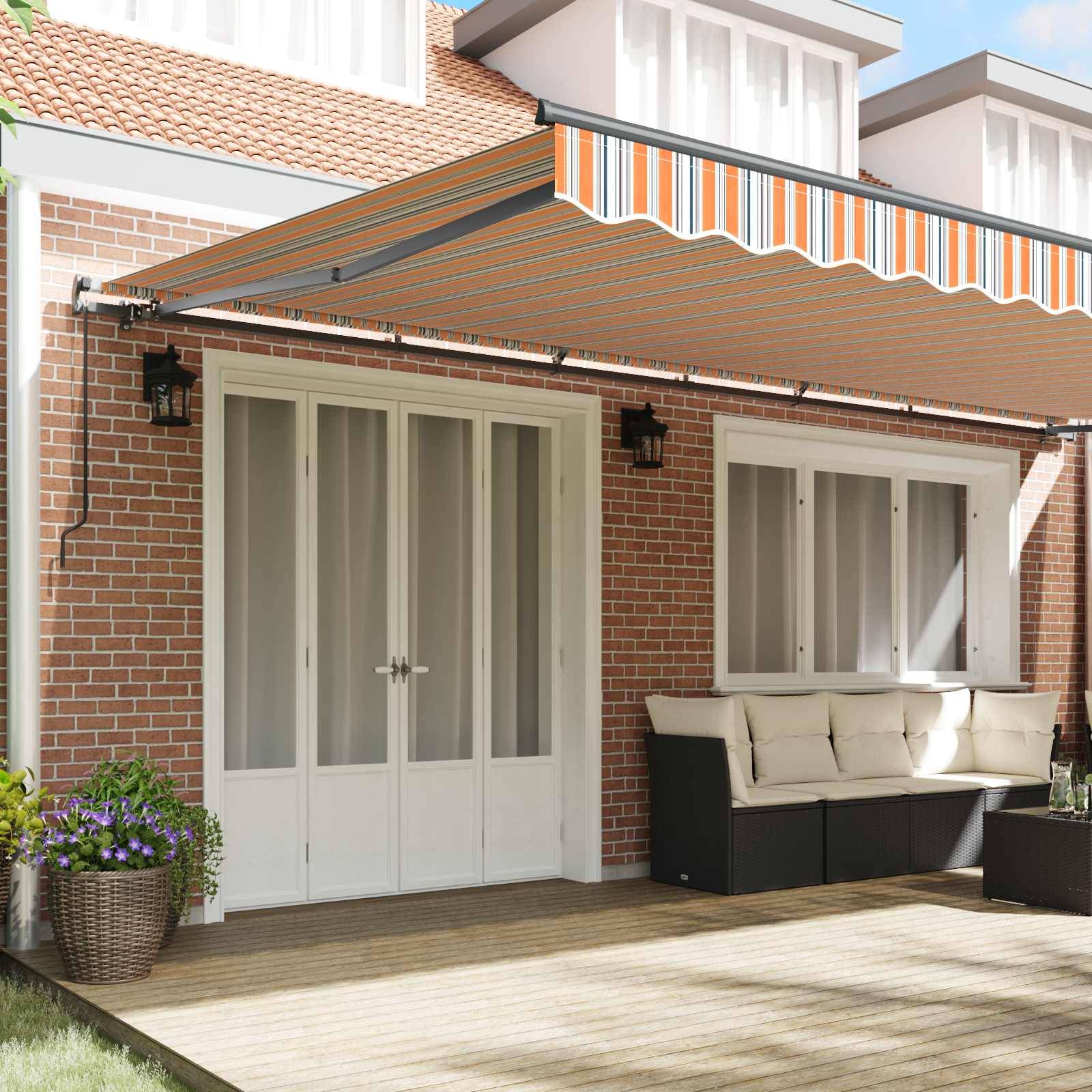 vidaXL Ausziehbare Markise Mehrfarbig 600 x 350 cm