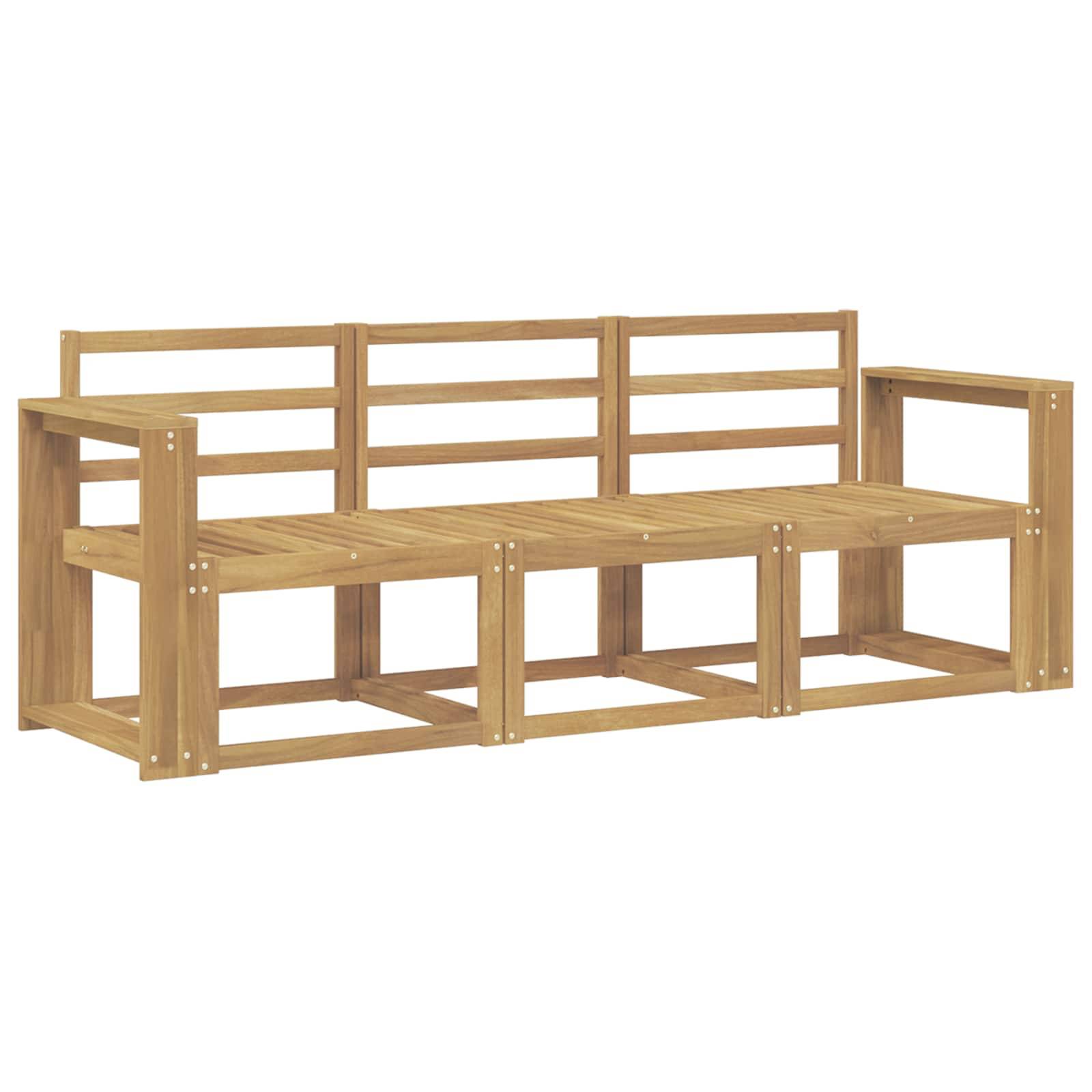 vidaXL Outdoor-Sofagarnitur 3 pcs Weiß 197,5 x 63 x 73 cm