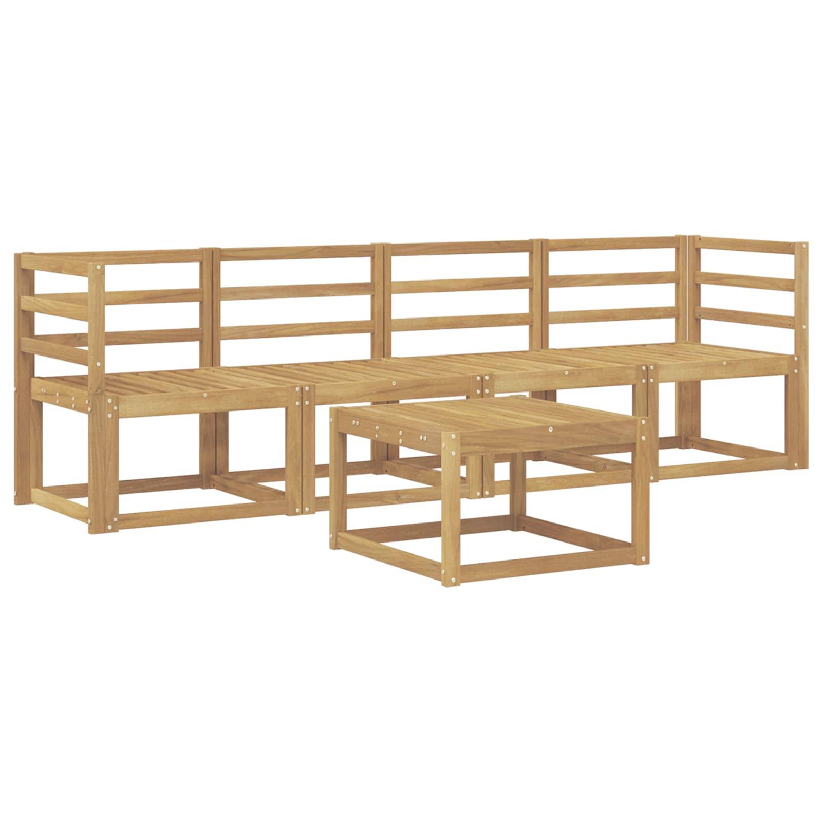 vidaXL Outdoor-Sofagarnitur 5 pcs Weiß 59 x 59 x 37 cm
