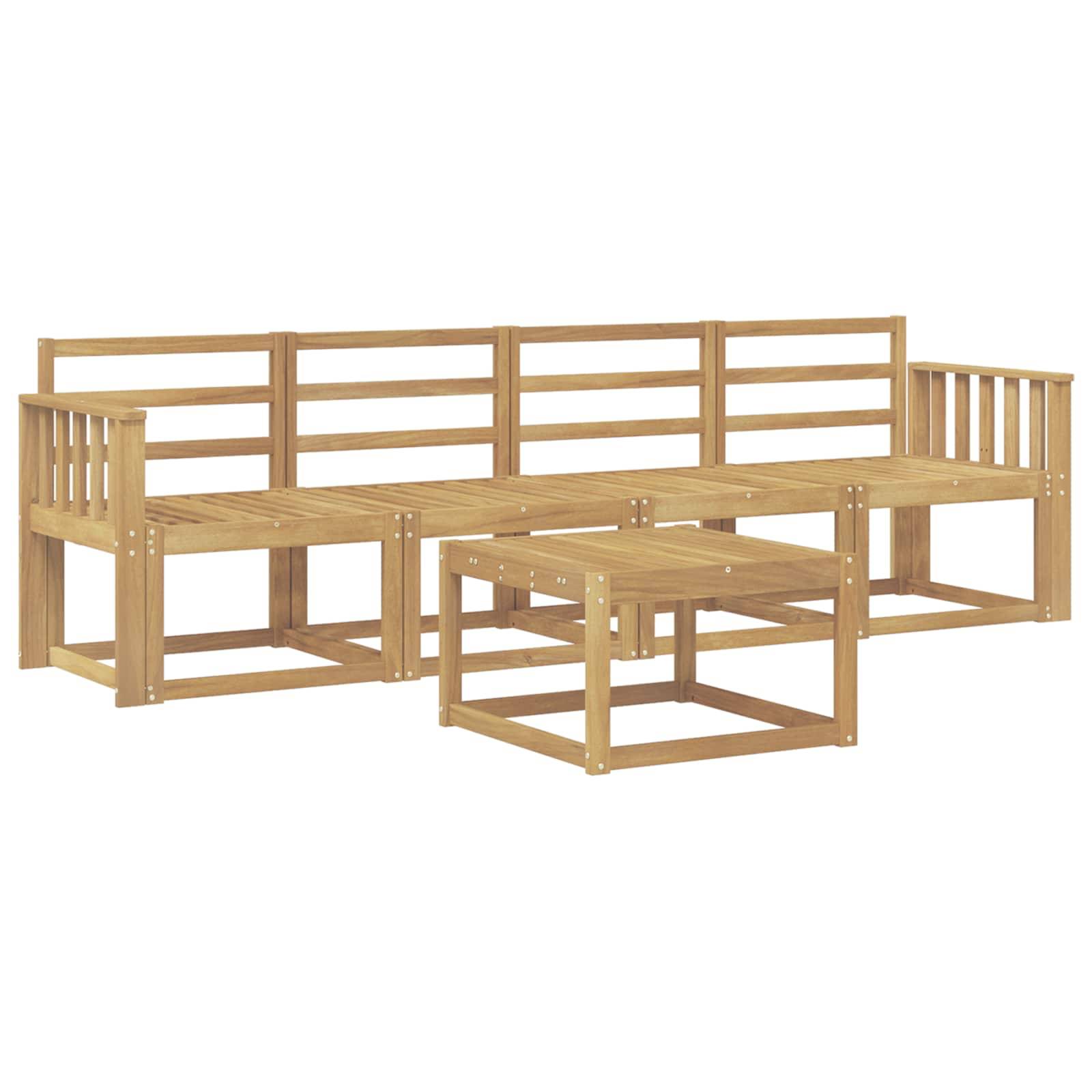 vidaXL Outdoor-Sofagarnitur 5 pcs Weiß 59 x 59 x 37 cm