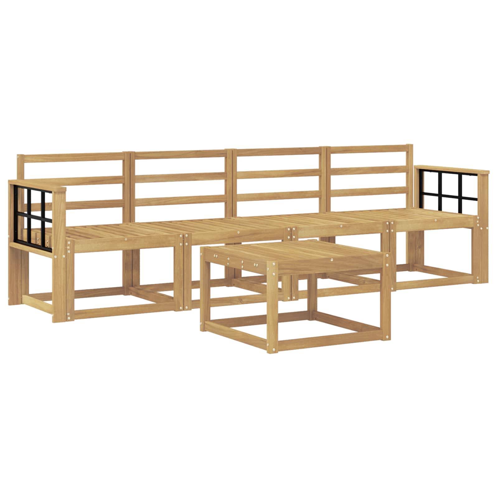 vidaXL Outdoor-Sofagarnitur 5 pcs Weiß 59 x 59 x 37 cm