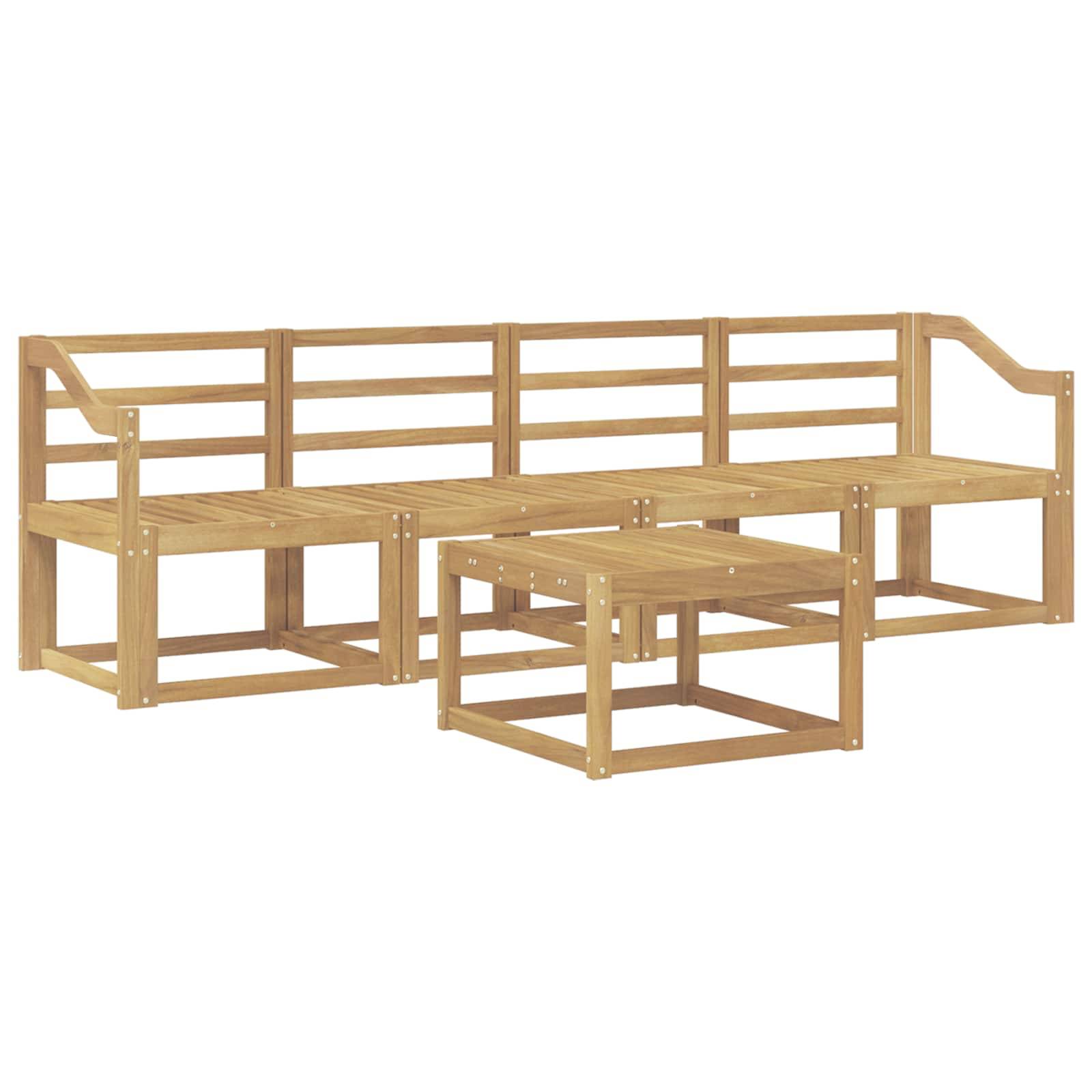 vidaXL Outdoor-Sofagarnitur 5 pcs Weiß 59 x 59 x 37 cm