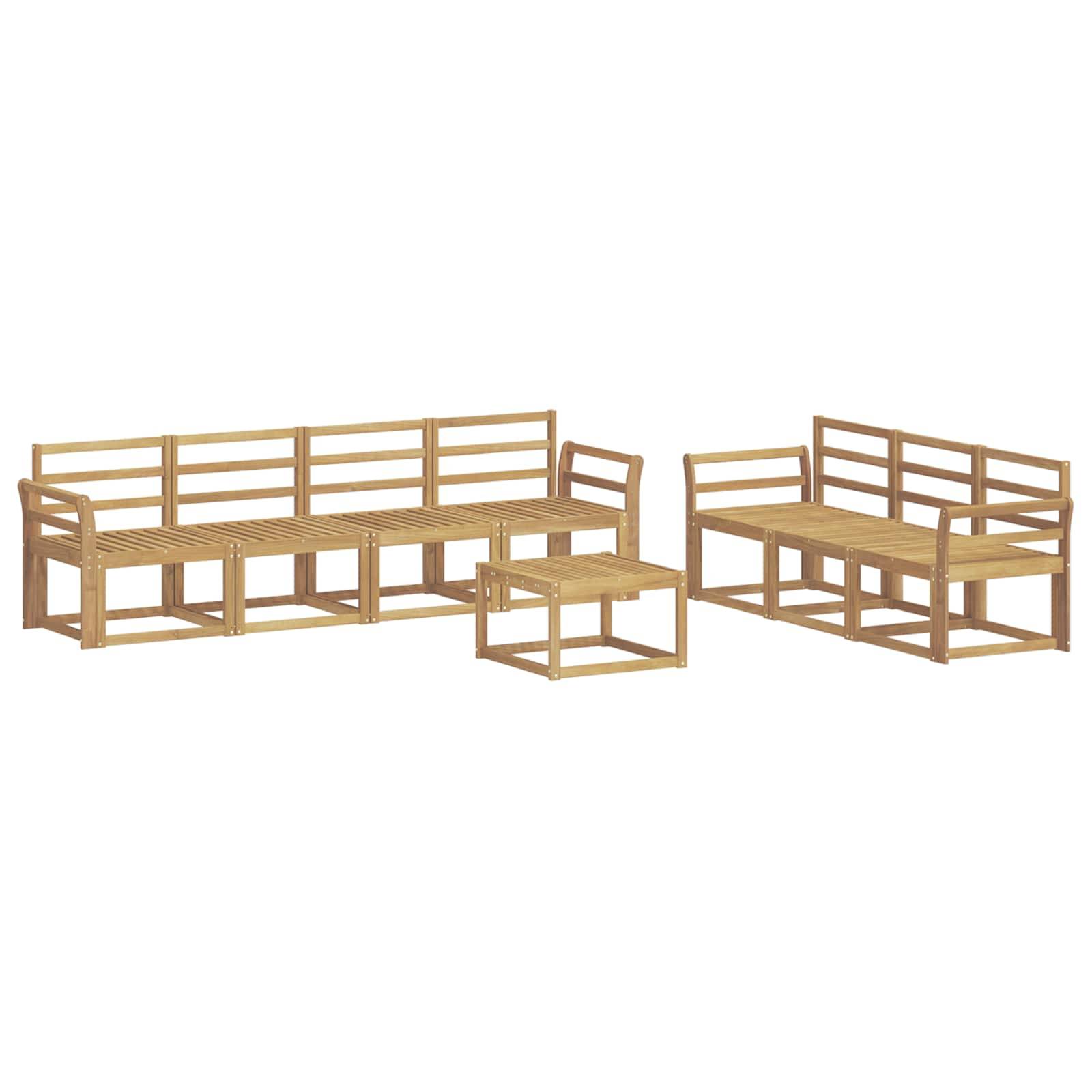 vidaXL Outdoor-Sofagarnitur 8 pcs Weiß 59 x 59 x 37 cm