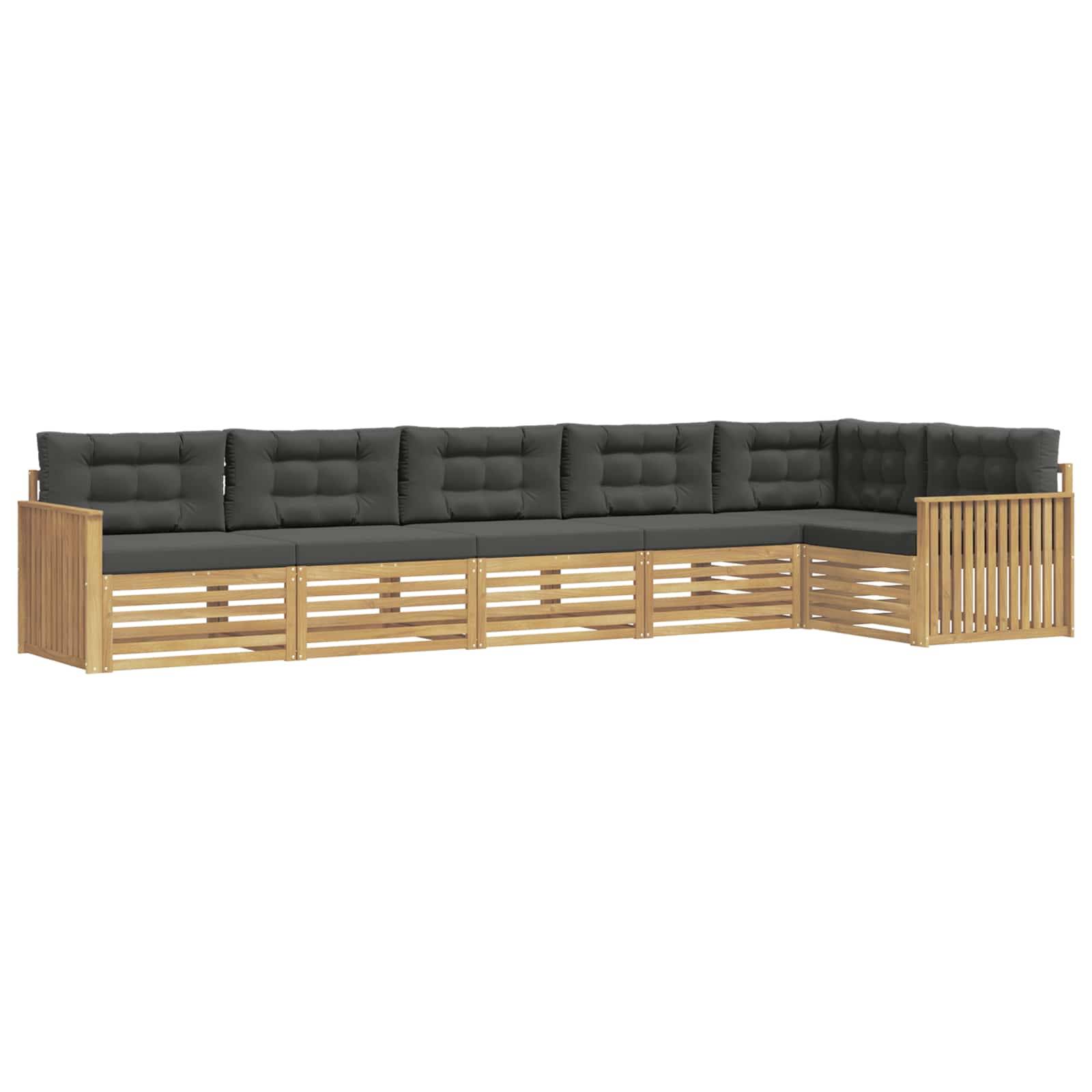 vidaXL Outdoor-Sofagarnitur 6 pcs Weiß und Anthrazit