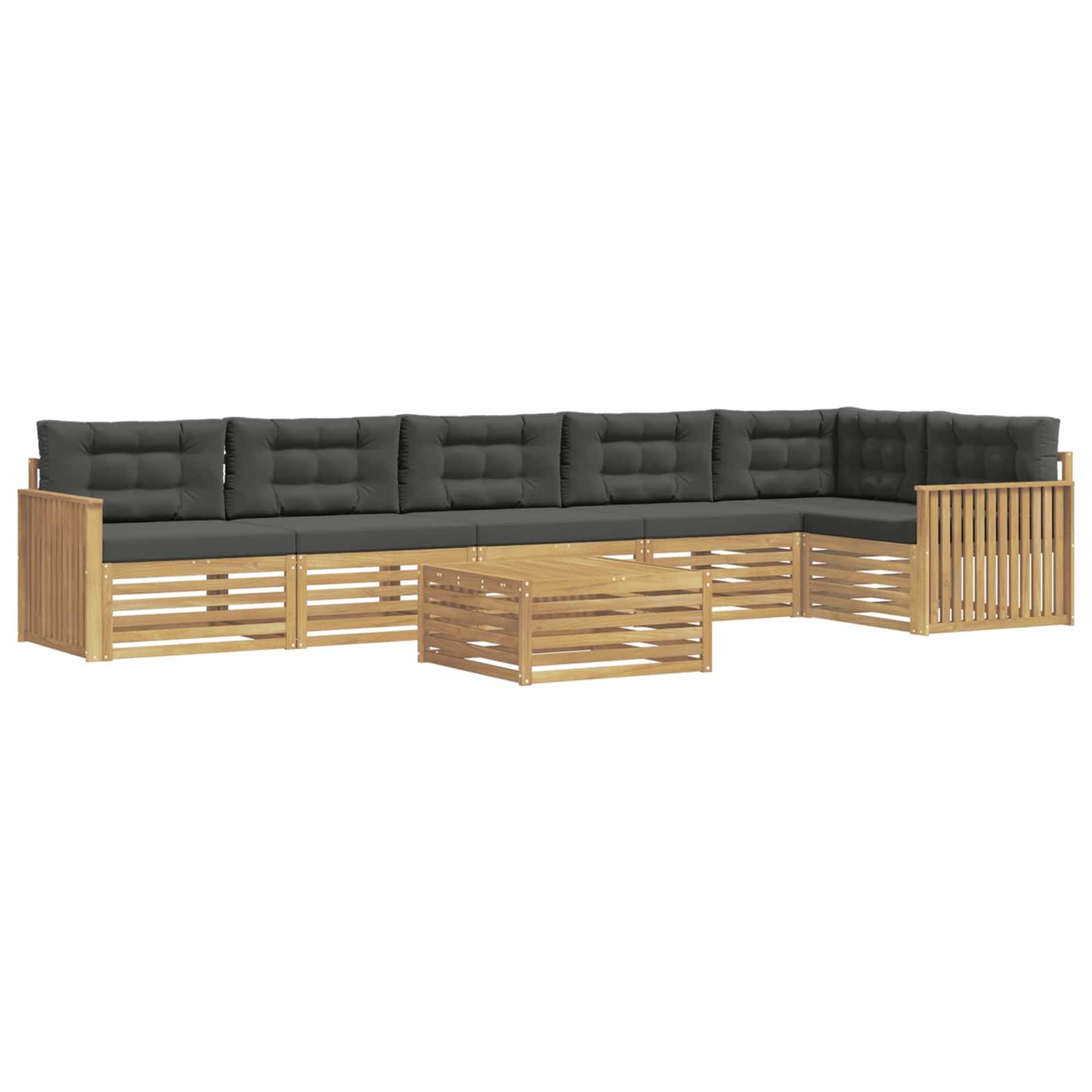 vidaXL Outdoor-Sofagarnitur 7 pcs Weiß und Anthrazit 79 x 79 x 37 cm