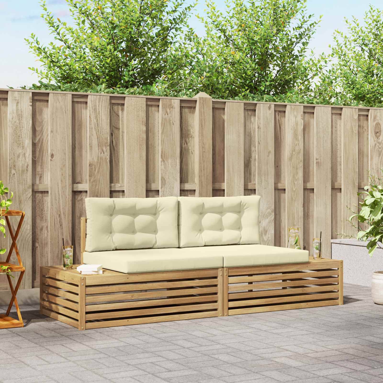 vidaXL Outdoor-Sofagarnitur 3 Stück