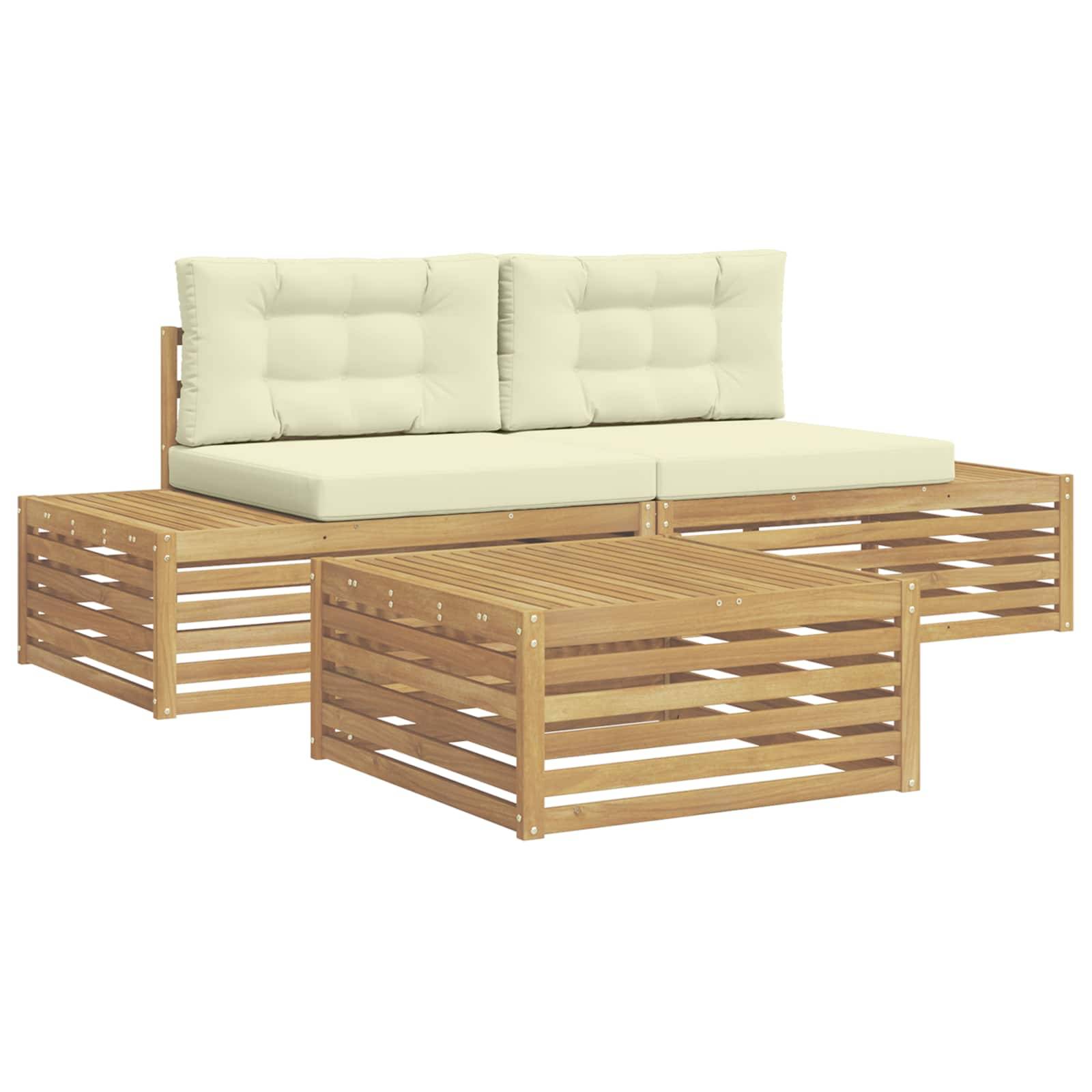 vidaXL Outdoor-Sofagarnitur 4 Stück