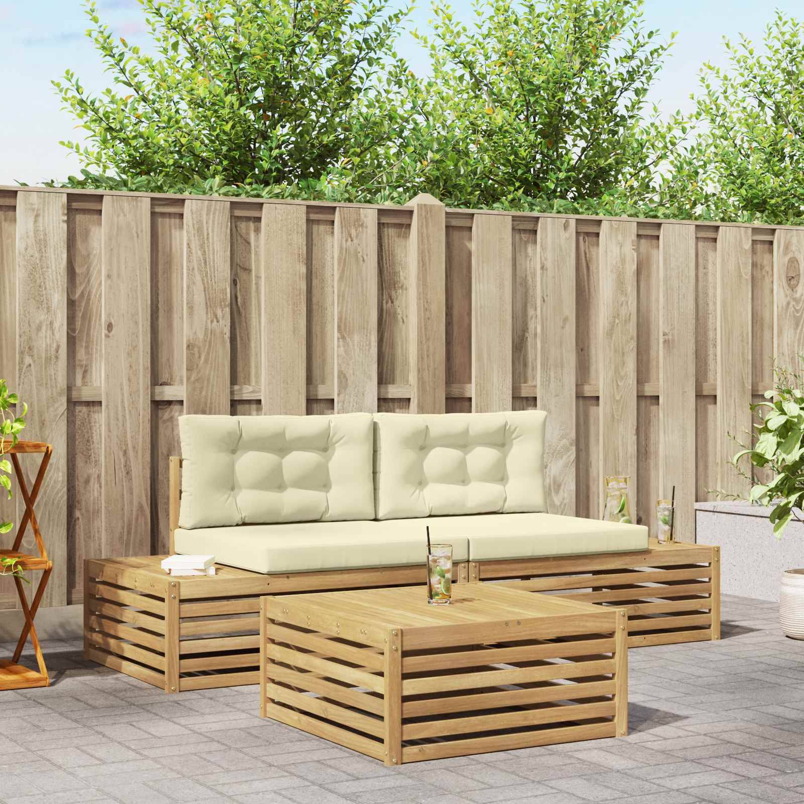 vidaXL Outdoor-Sofagarnitur 4 Stück