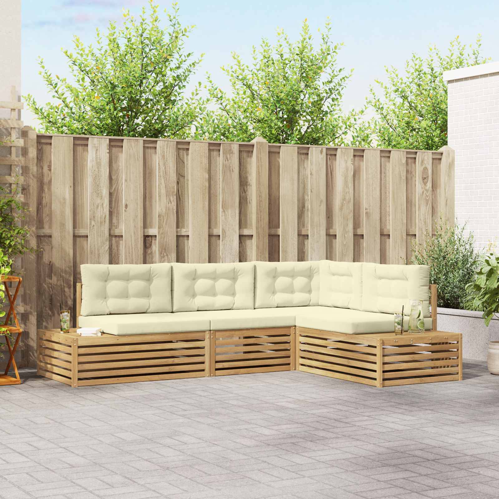 vidaXL Sofagarnituren 5 Stück 277,5 x 198,5 x 73 cm