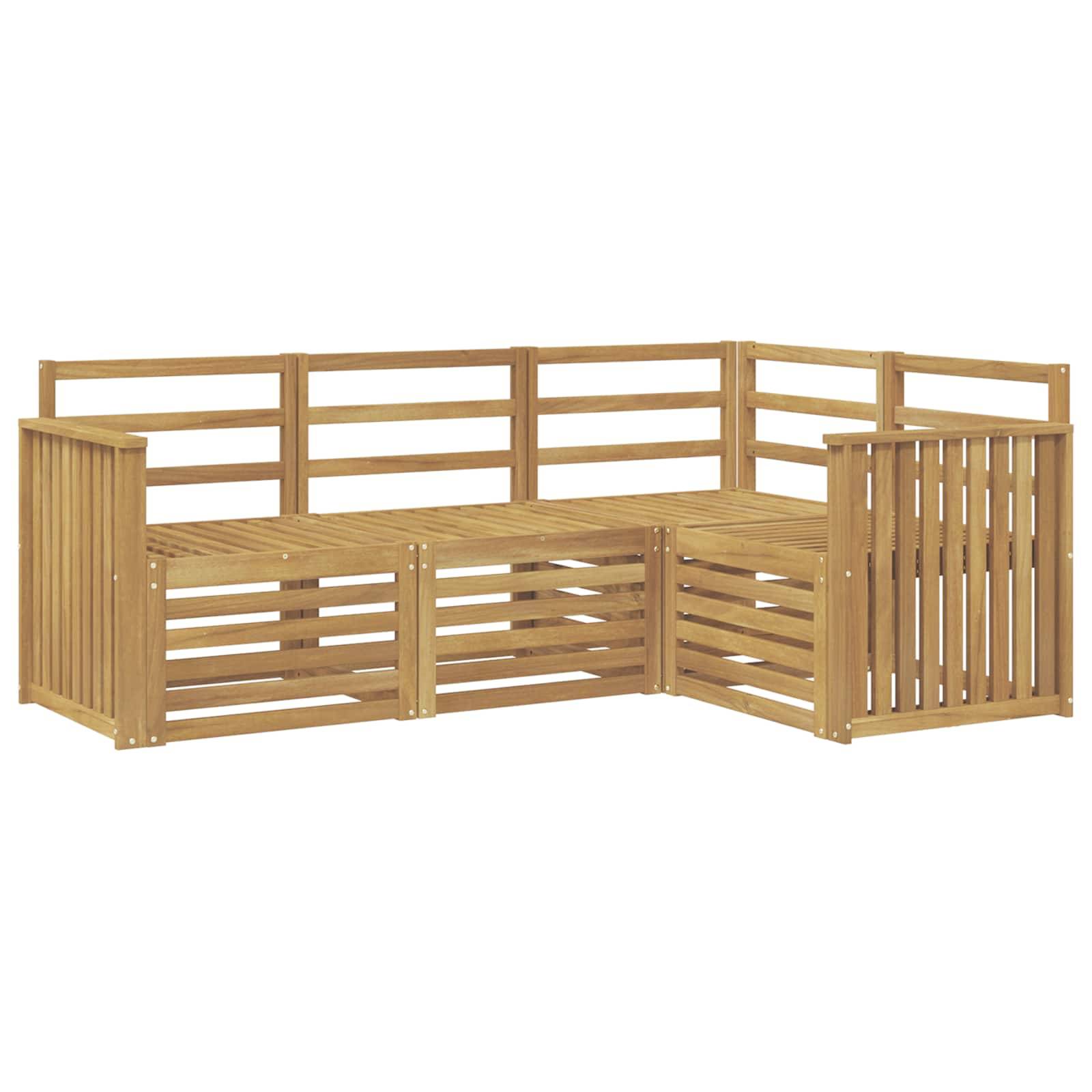 vidaXL Sofagarnituren 4 pcs Weiß 187,5 x 128,5 x 73 cm