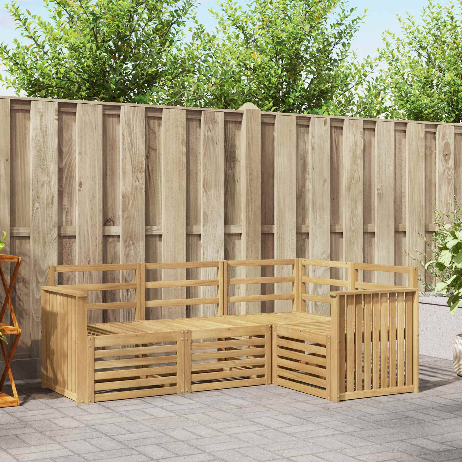 vidaXL Sofagarnituren 4 pcs Weiß 187,5 x 128,5 x 73 cm