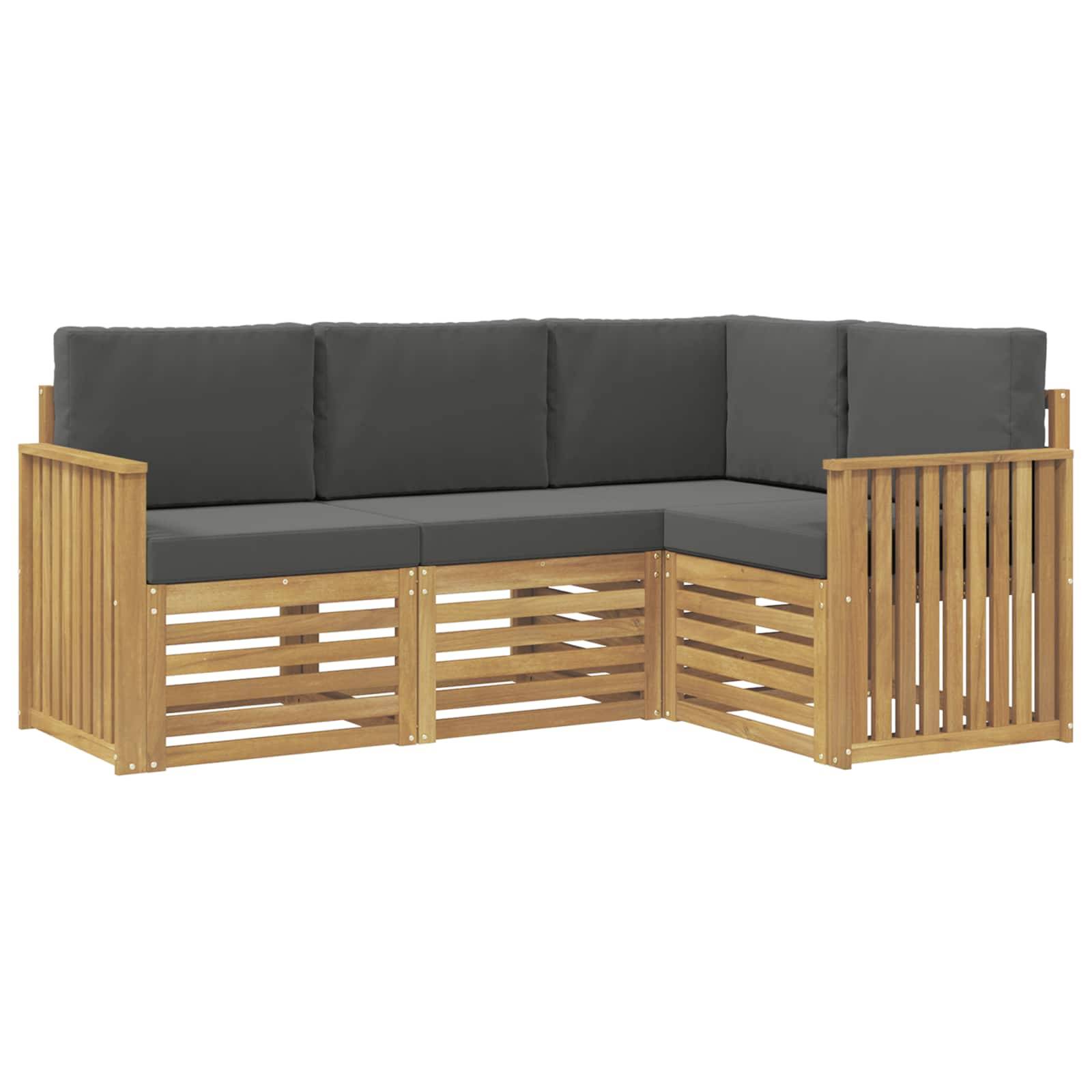 vidaXL Sofagarnituren 4 pcs Weiß und Anthrazit 187,5 x 128,5 x 73 cm