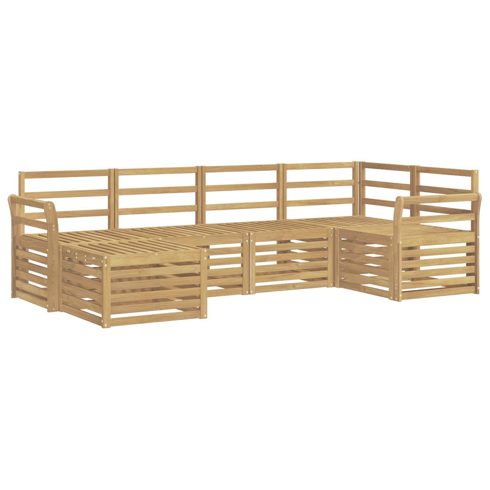 vidaXL Outdoor-Sofagarnitur 6 pcs Weiß Polyester