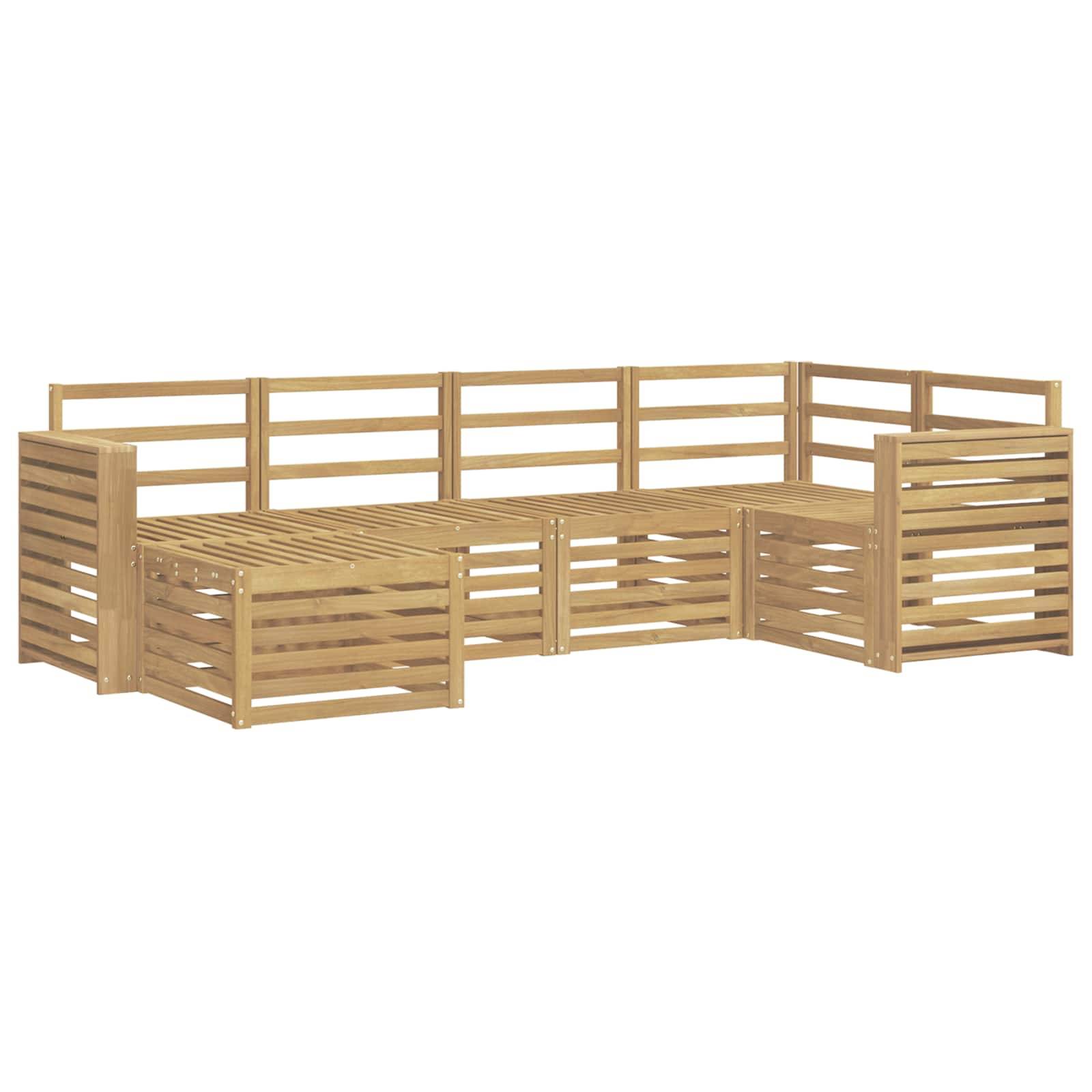 vidaXL Outdoor-Sofagarnitur 6 pcs Weiß Polyester