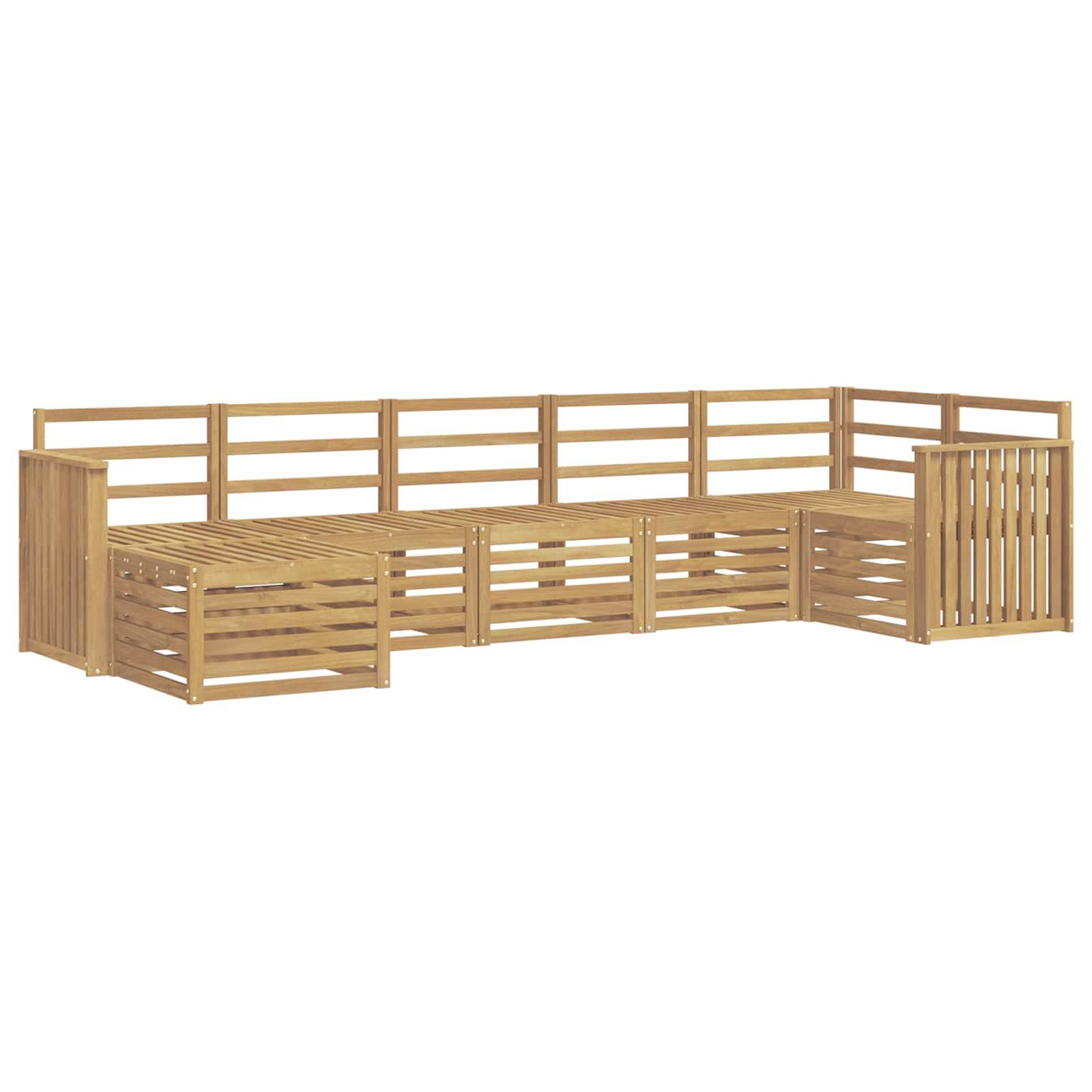 vidaXL Outdoor-Sofagarnitur 7 pcs Weiß