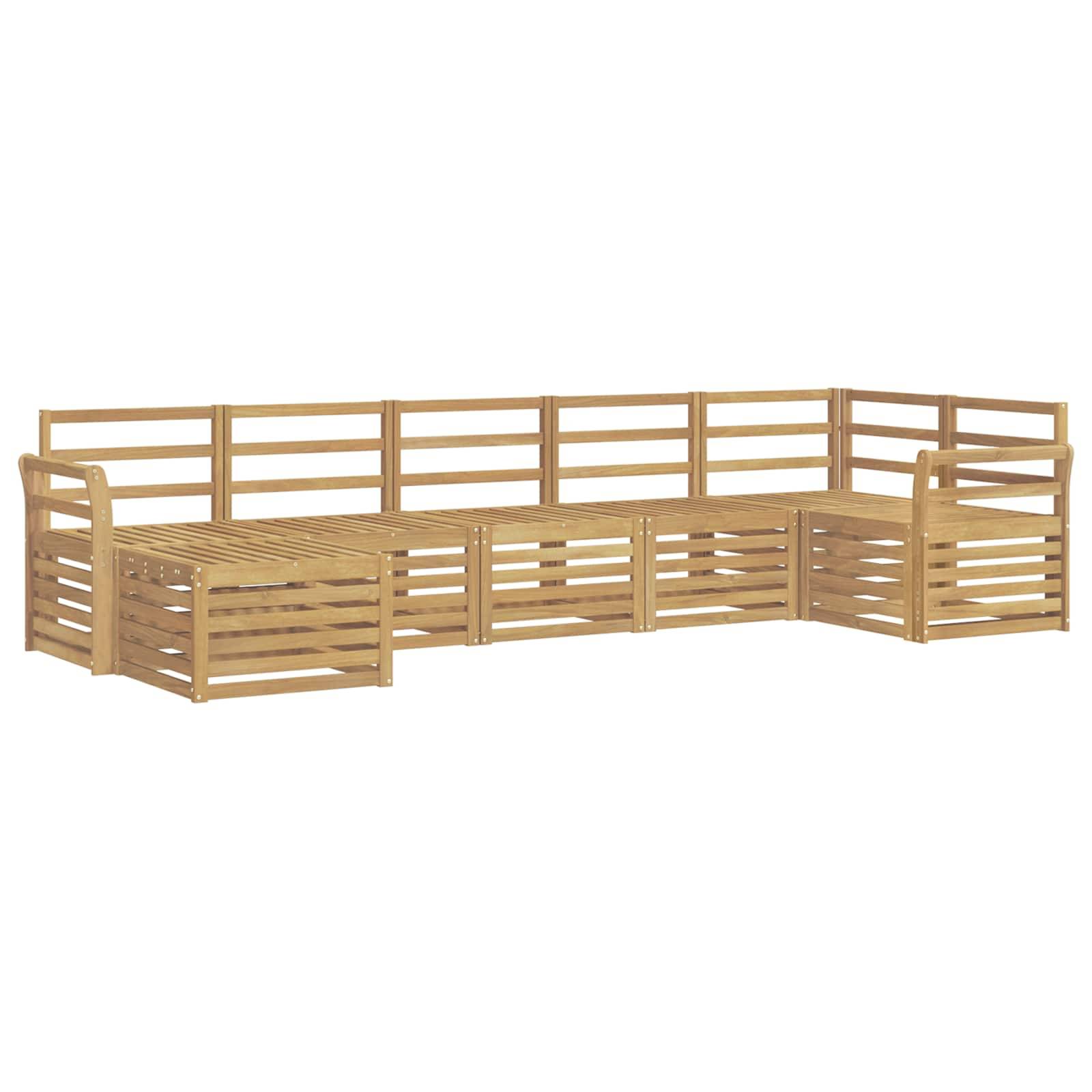 vidaXL Outdoor-Sofagarnitur 7 pcs Weiß