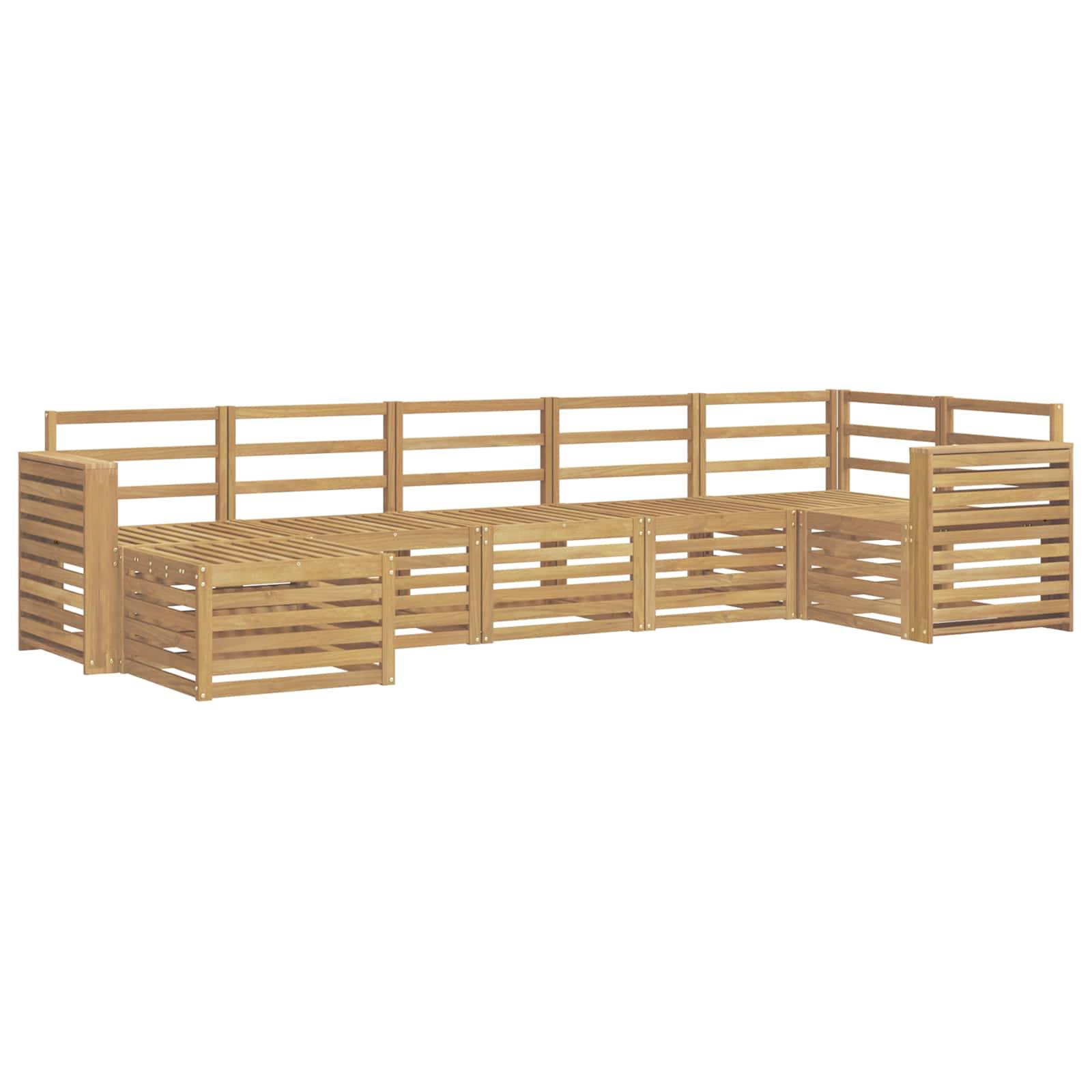 vidaXL Outdoor-Sofagarnitur 7 pcs Weiß