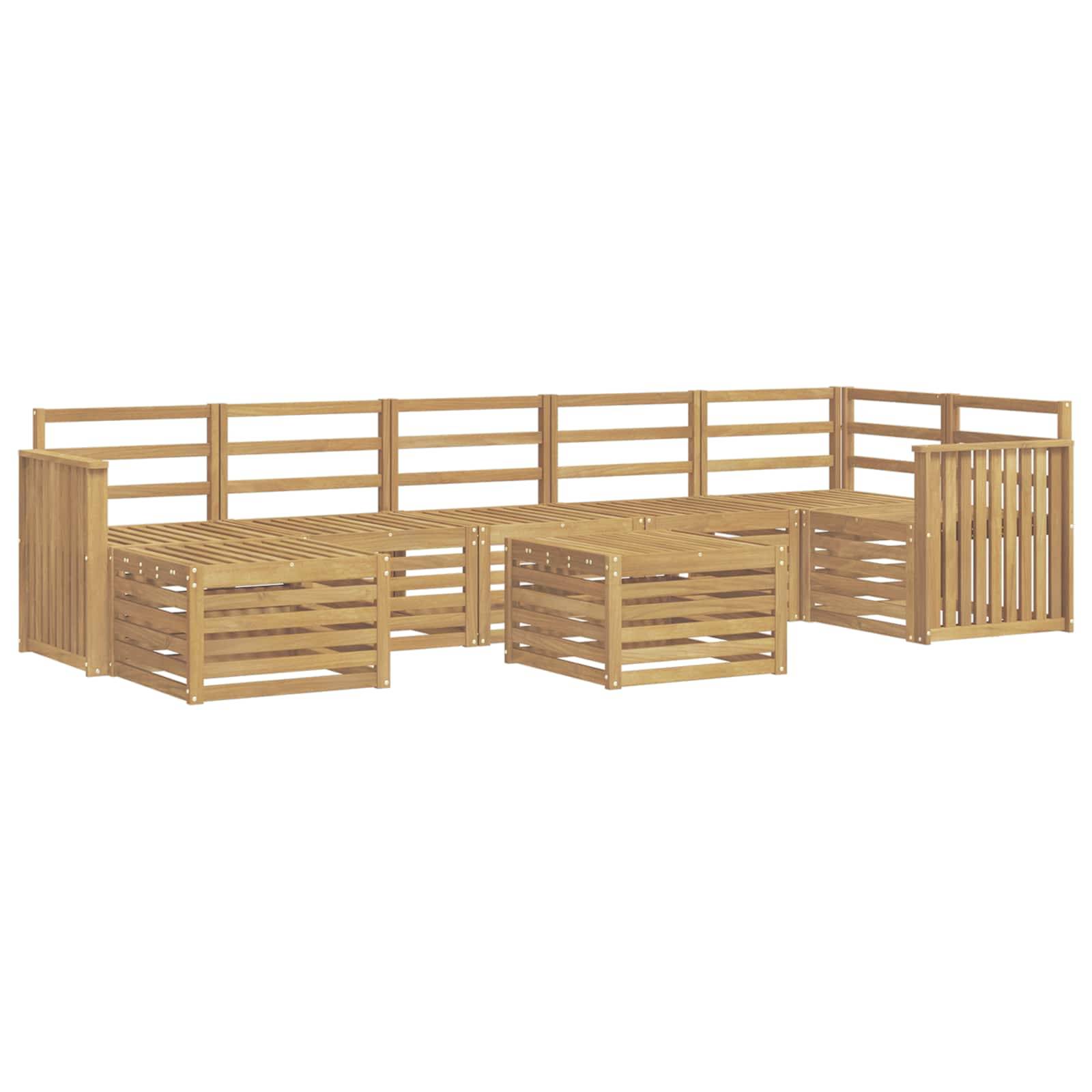 vidaXL Outdoor-Sofagarnitur 8 pcs Weiß 59 x 59 x 37 cm