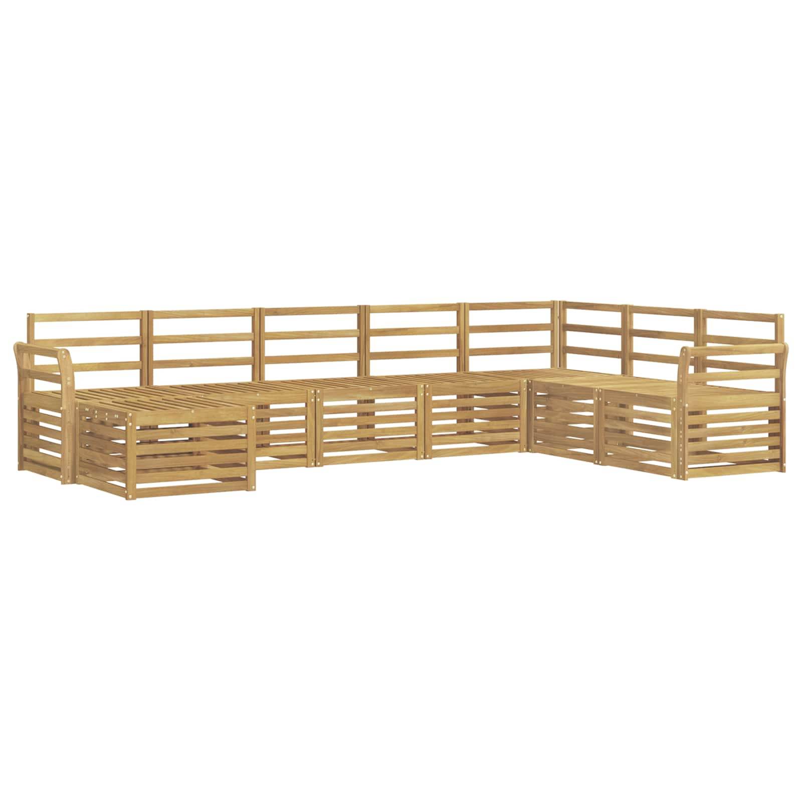 vidaXL Outdoor-Sofagarnitur 8 pcs Weiß 308 x 190 x 73 cm