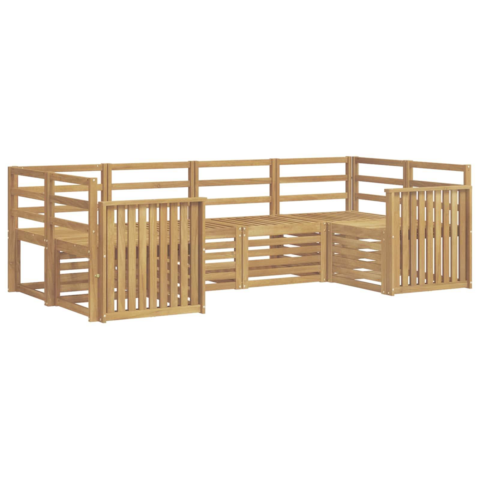 vidaXL Outdoor-Sofagarnitur 6 pcs Weiß 245 x 128,5 x 73 cm