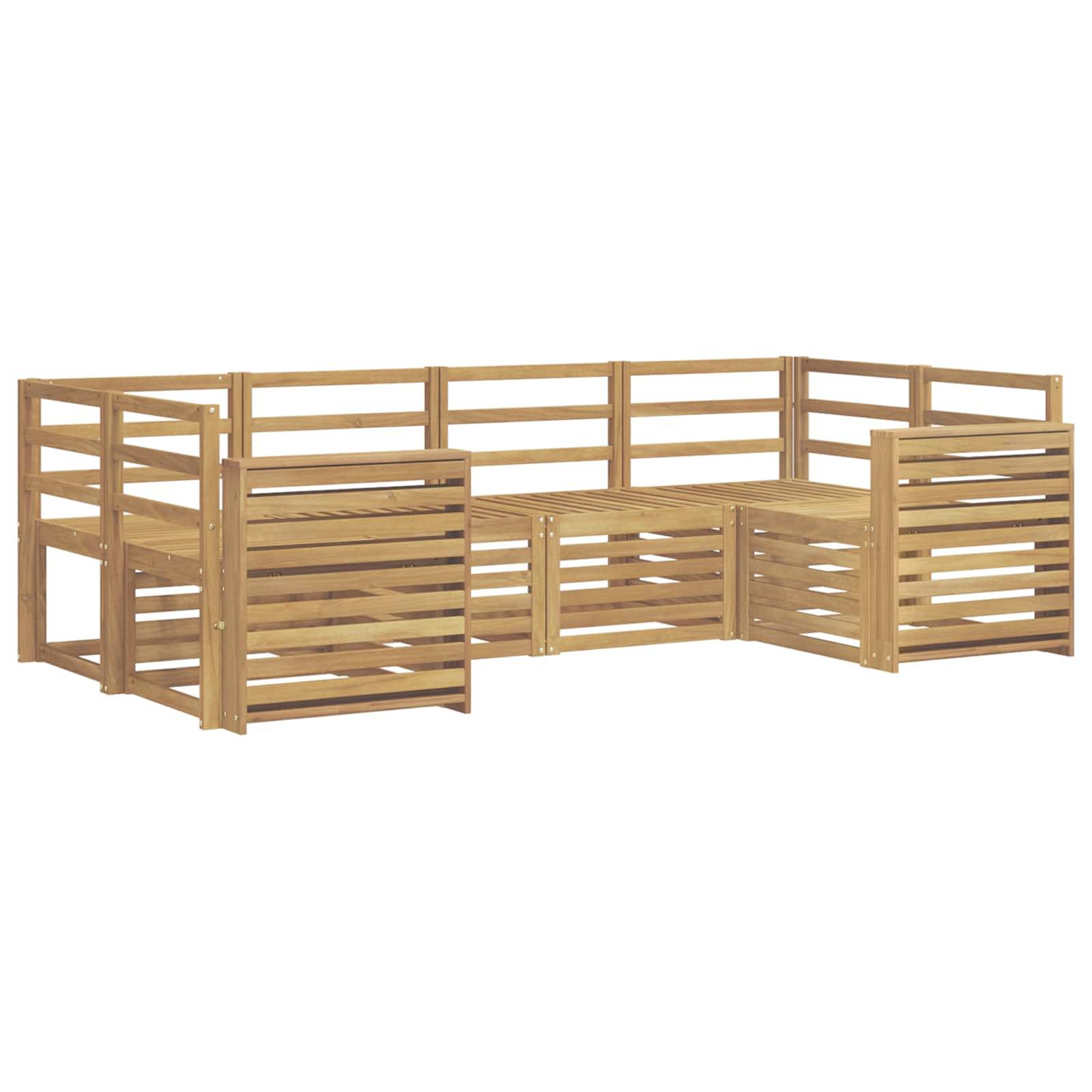 vidaXL Outdoor-Sofagarnitur 6 pcs Weiß 245 x 132,5 x 73 cm