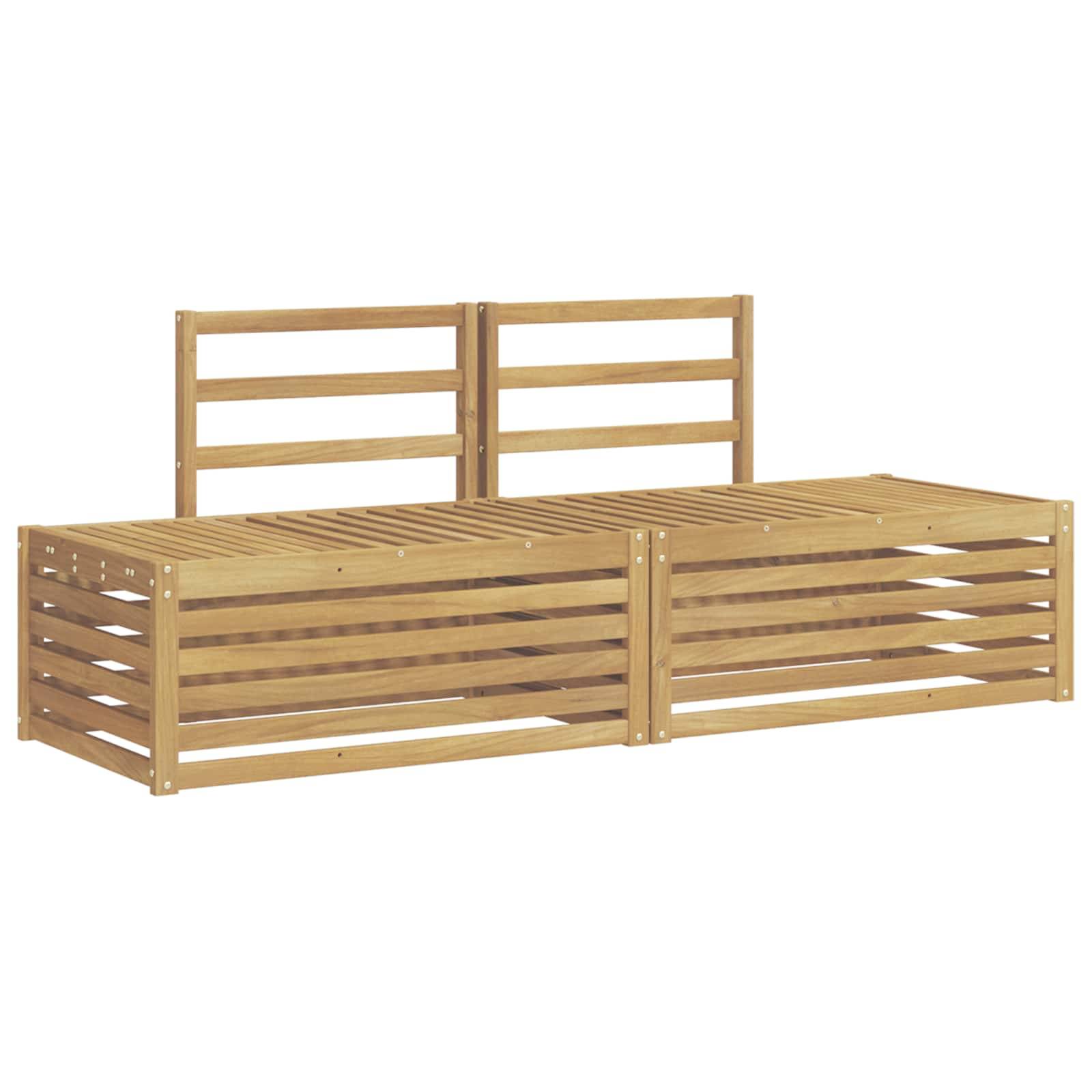 vidaXL Outdoor-Sofagarnitur 3 Stück Weiß 182,5 x 63 x 73 cm