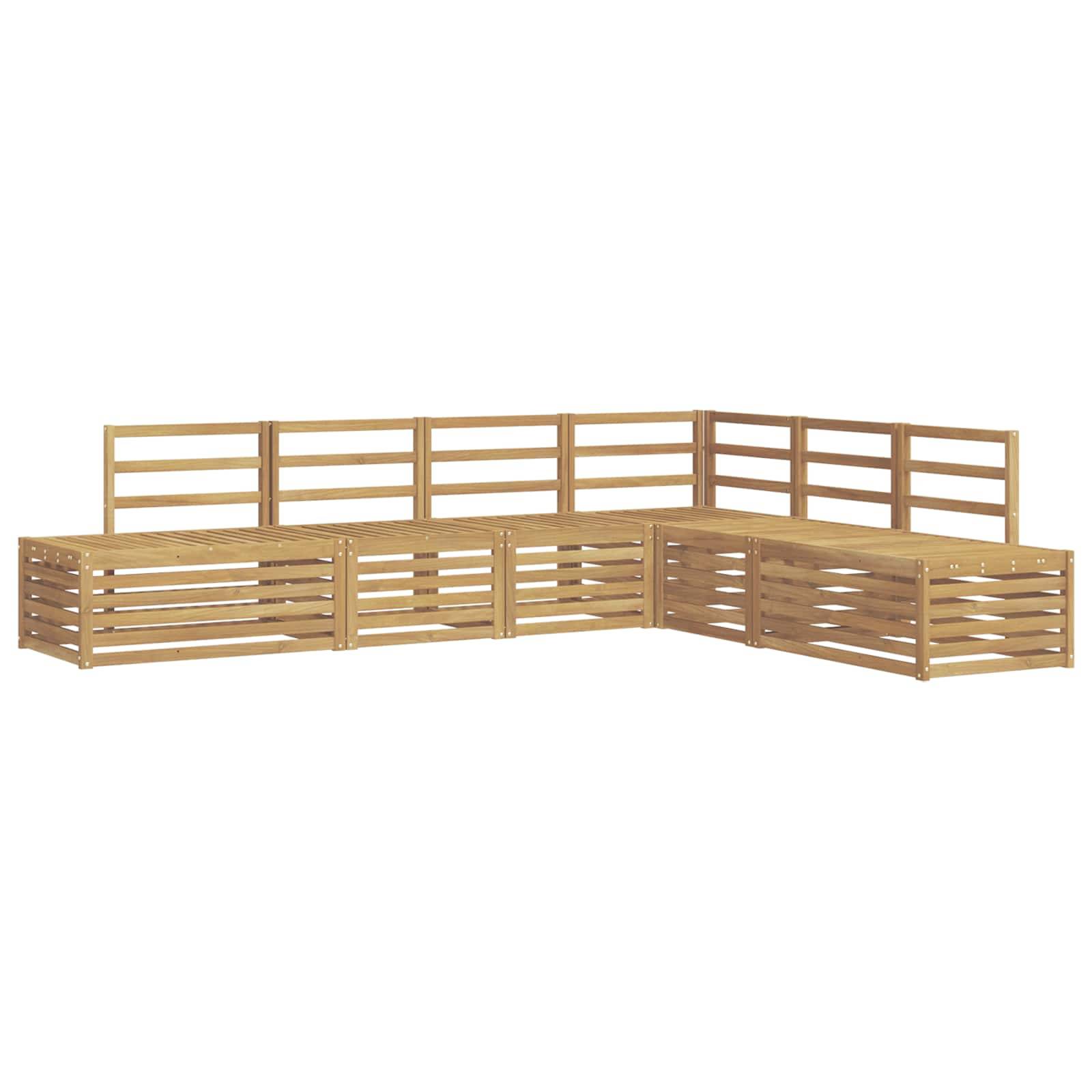 vidaXL Outdoor-Sofagarnitur 6 Stück Weiß