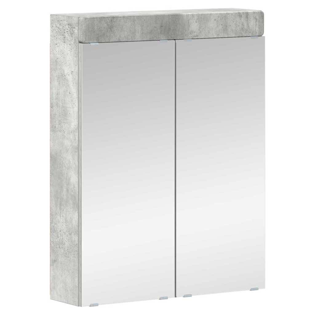 vidaXL Badezimmermöbel-Set TULUM 4 pcs Beton Grau 60 x 34 x 63 cm