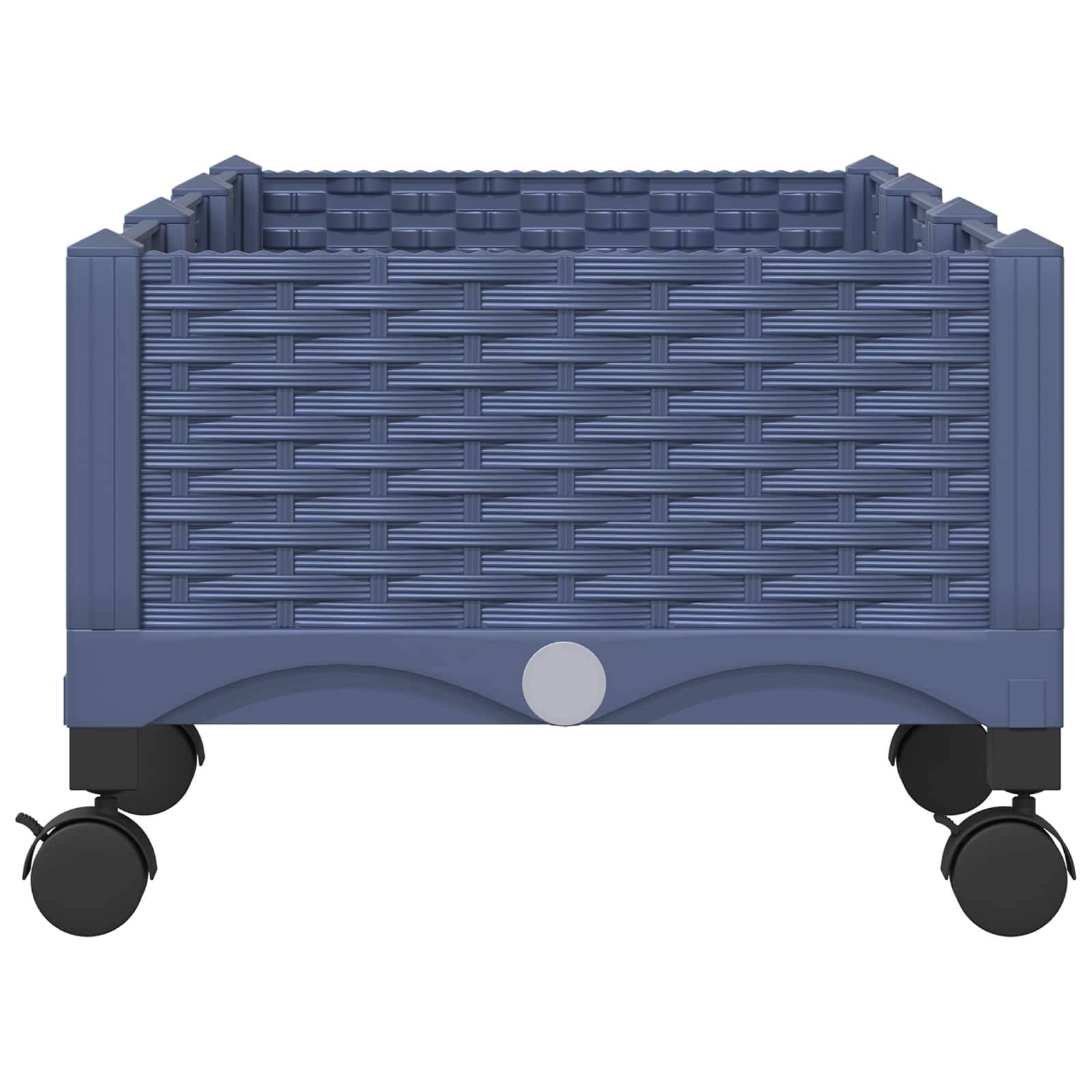 vidaXL Gartenpflanzer mit Rädern Blaugrau 120 x 40 x 33 cm PP