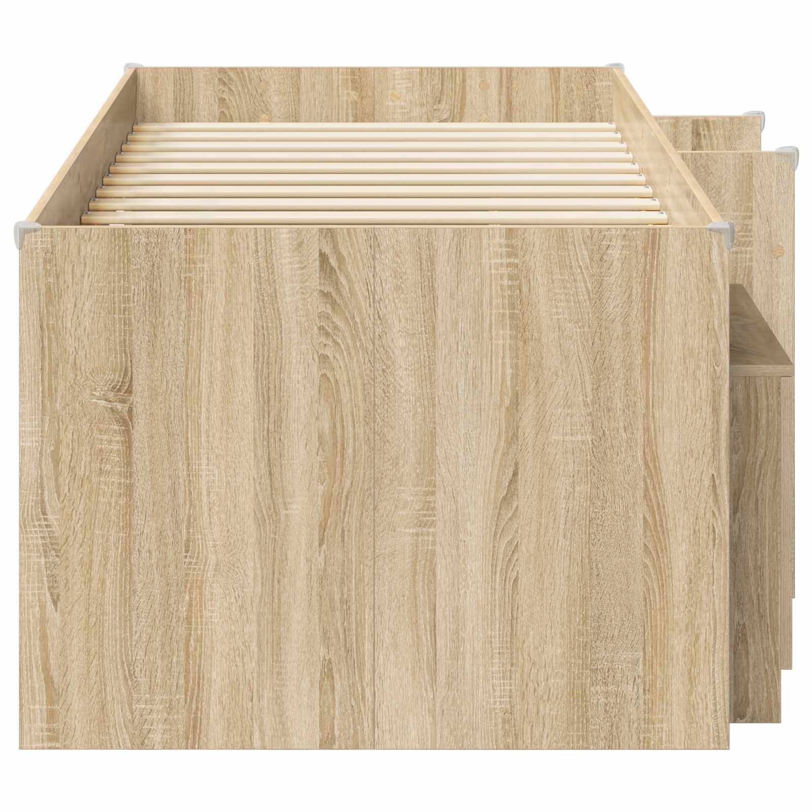 vidaXL Loft Bettgestell mit Schrank 3 Stk. Sonoma-Eiche Holzwerkstoff