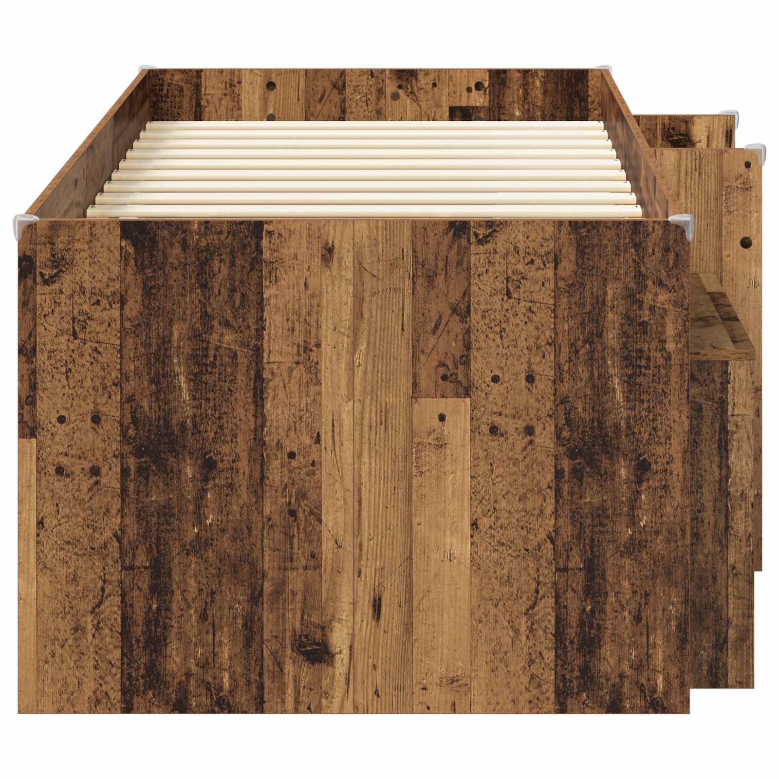 vidaXL Loft Bettgestell mit Schrank 3 Stk. Altholz Holzwerkstoff